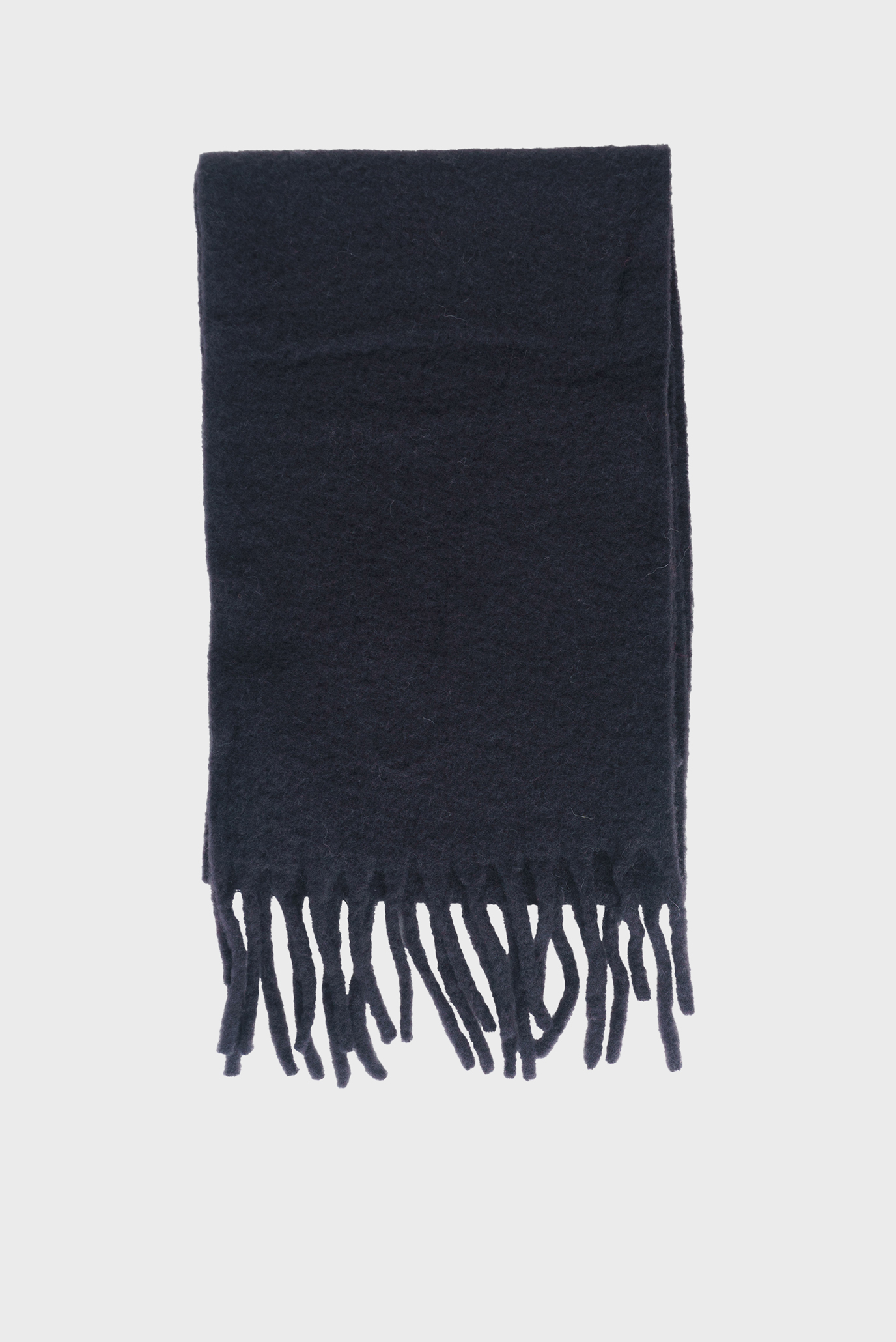 Женский черный шерстяной шарф 1