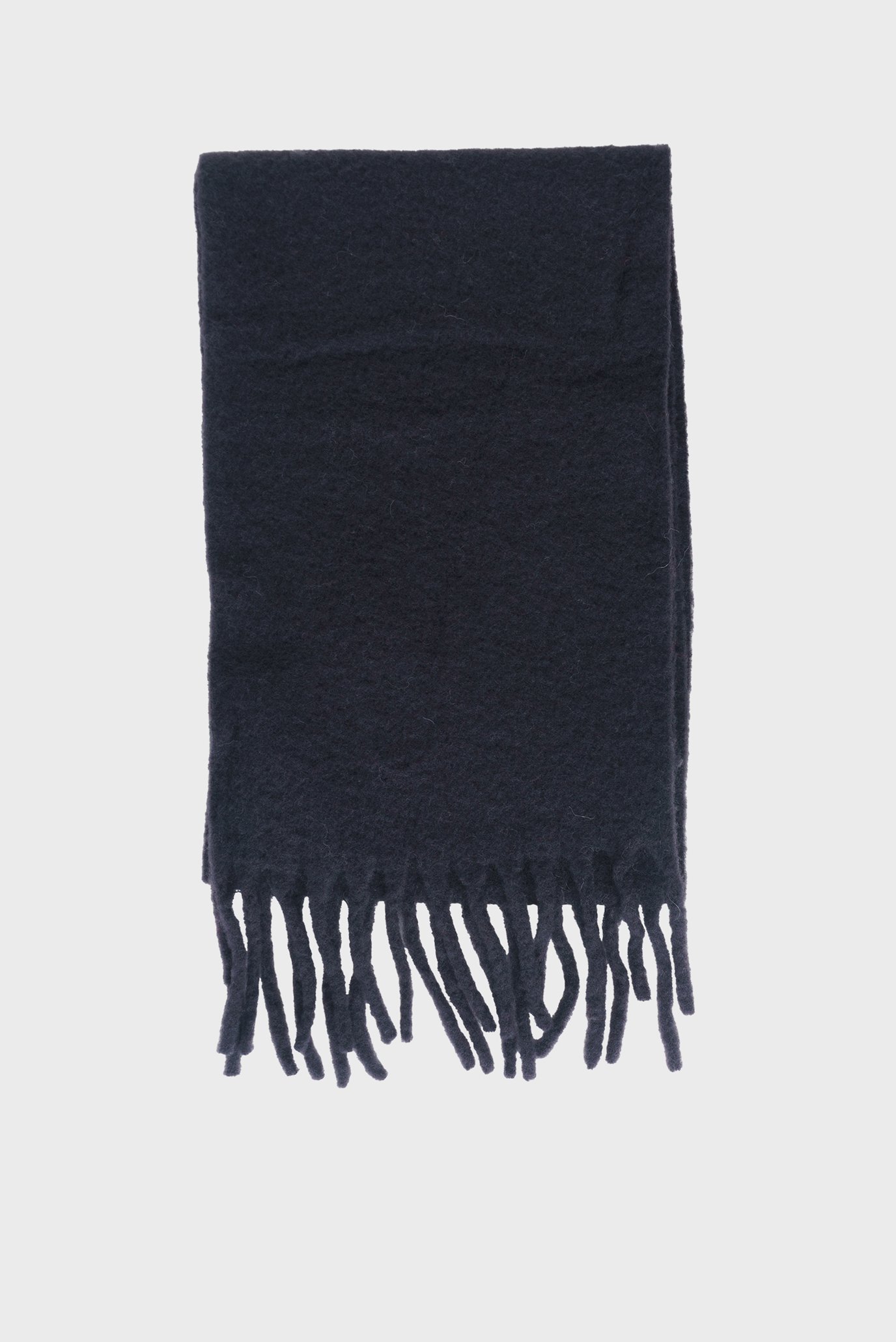 Жіночий чорний вовняний шарф 1