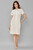 Жіноча біла велюрова сукня
