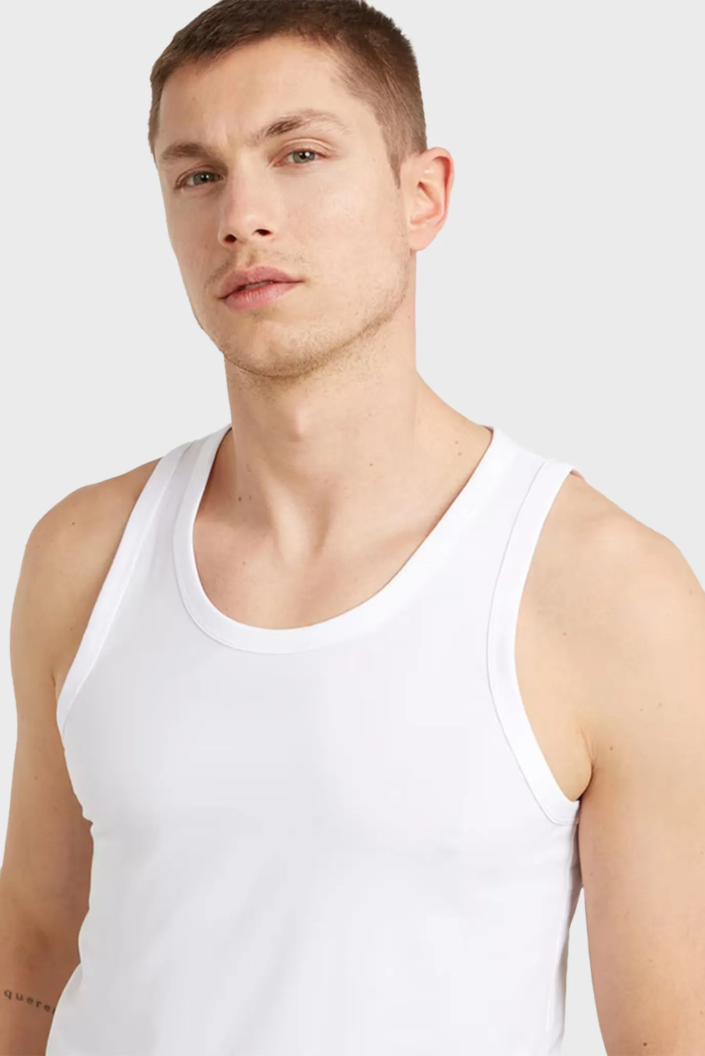 Мужская белая майка (2 шт) Base 5