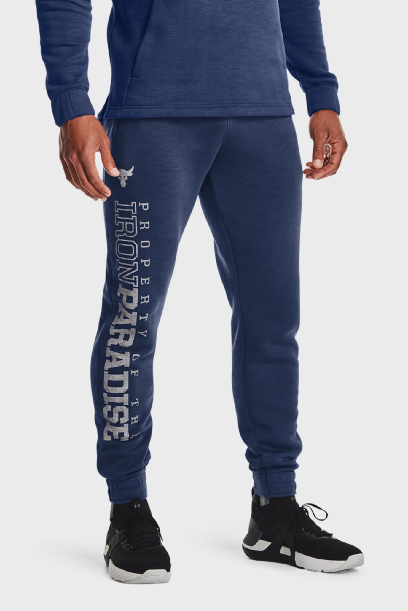 Чоловічі сині спортивні штани UA Pjt Rock CC Fleece Jogger 1