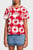 Жіноча червона футболка з візерунком