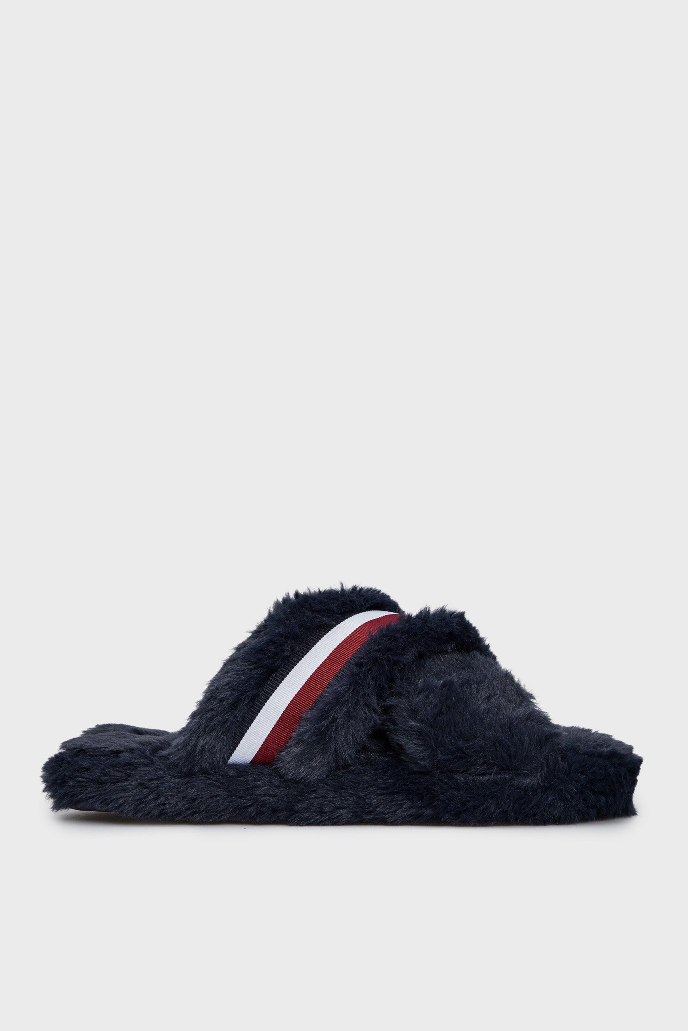 Женские темно-синие тапочки FUR CROSS STRAP HOME SLIPPER 1