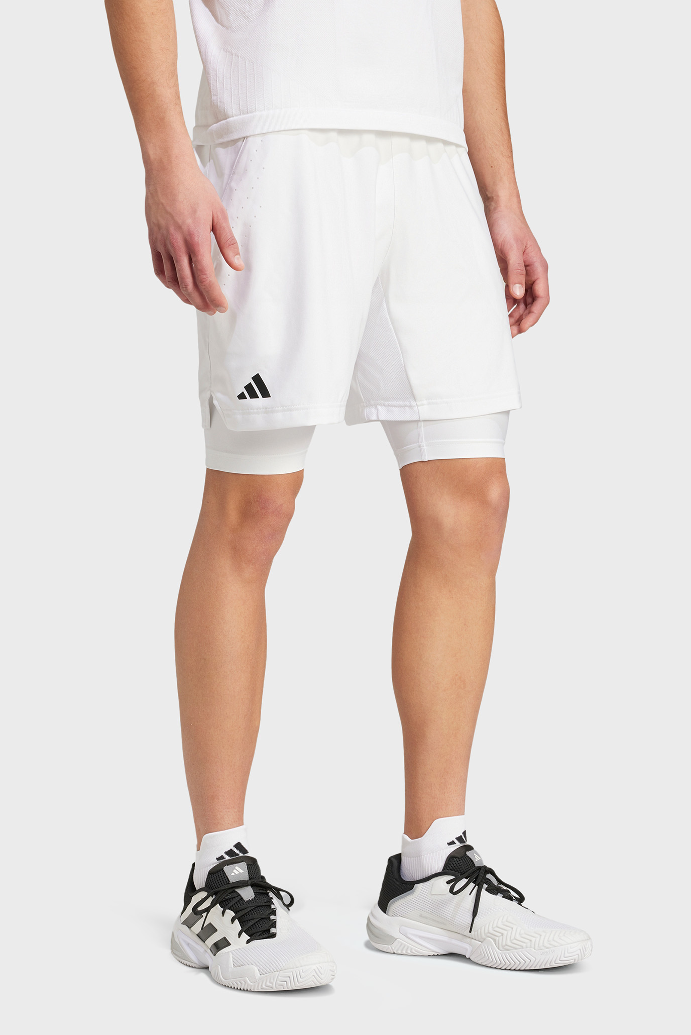 Мужские белые шорты 2 в 1 Tennis Pro AEROREADY 1