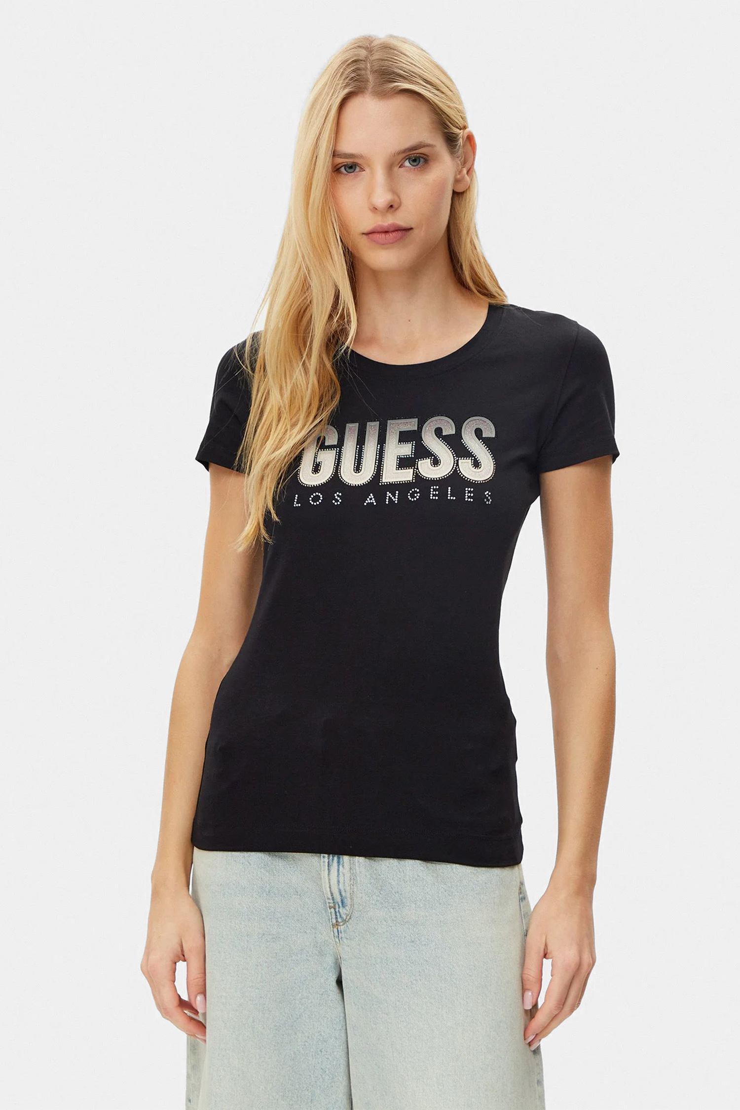Женская черная футболка Черный S Guess W5GI14.J1314;JBLK Женская черная футболка Черный S Guess W5GI14.J1314;JBLK