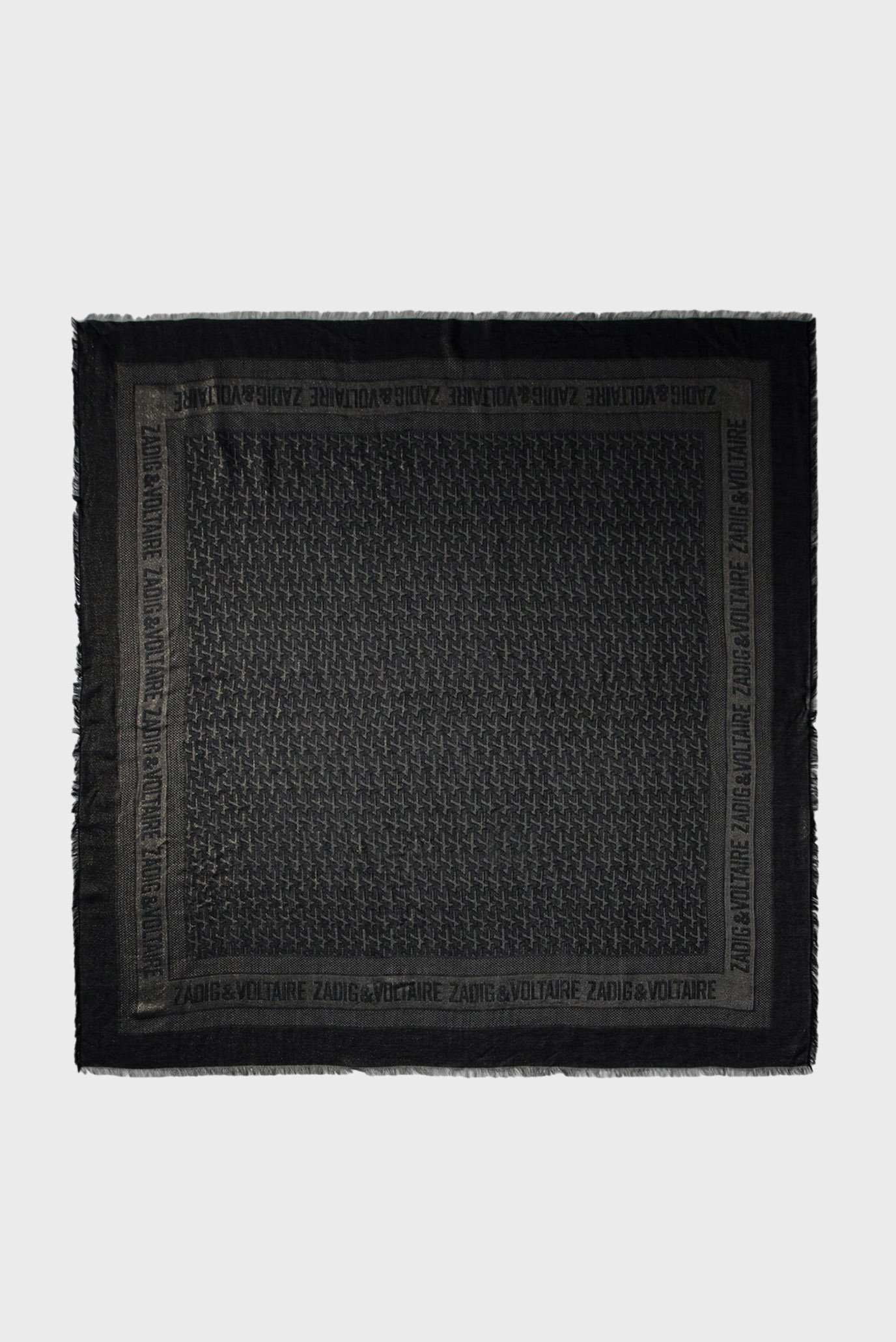 Женский черный платок с узором GLENN 1