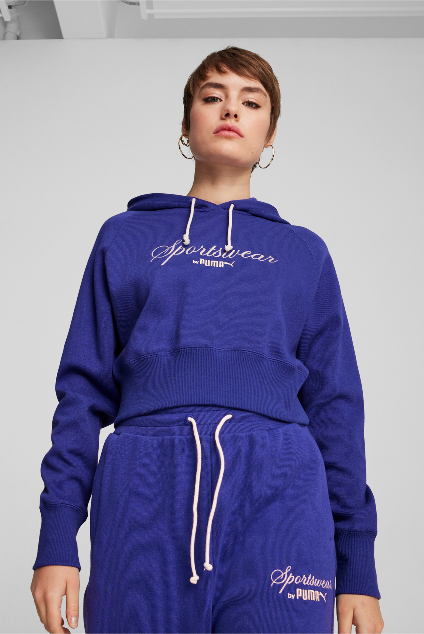 Женское синее худи CLASSICS+ Relaxed Hoodie Women 1