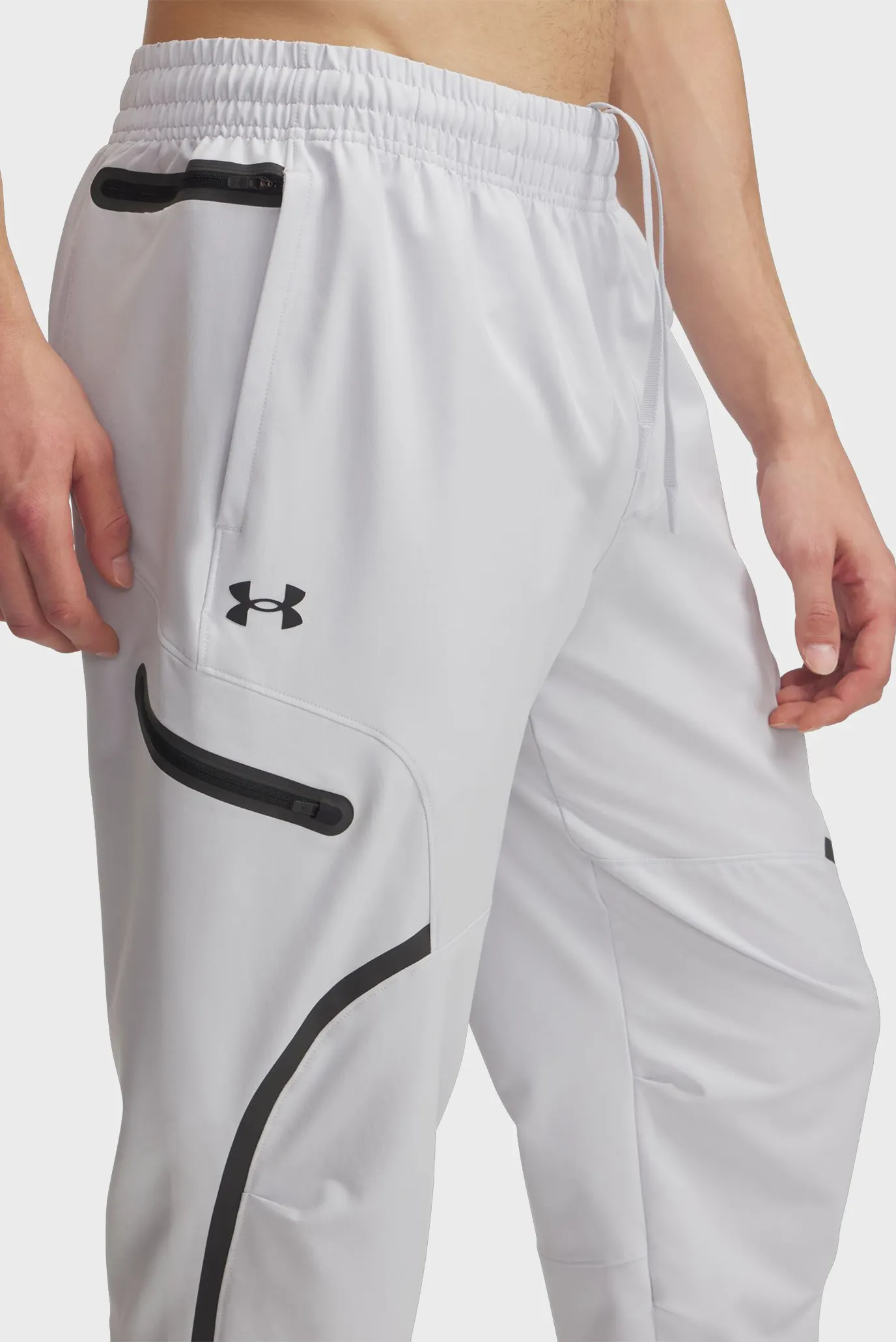 Чоловічі світло-сірі спортивні штани UA Unstoppable Cargo Pant 4