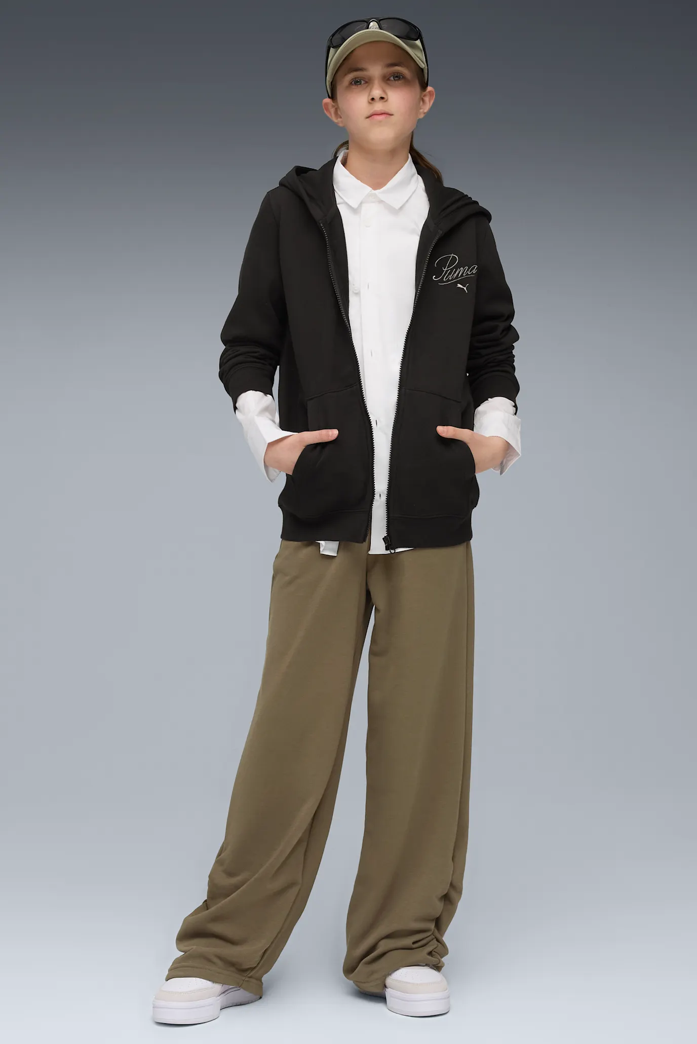 Детское черное худи Essentials Script Full-Zip Hoodie Youth 2