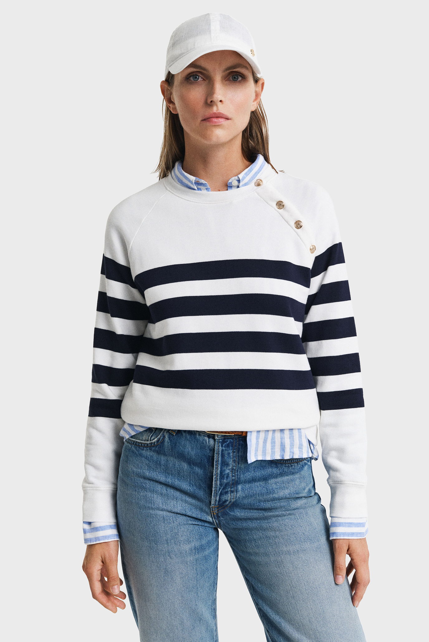 Женская белая кофта STRIPED Белый S Gant 4200575 Женская белая кофта STRIPED Белый S Gant 4200575