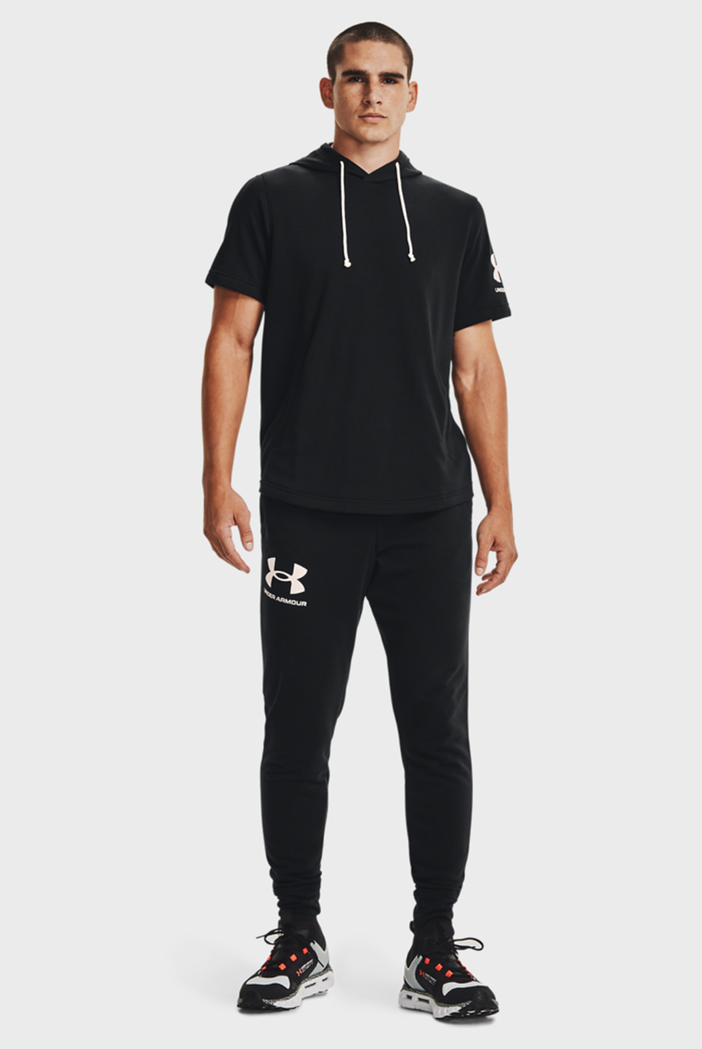 Мужские черные спортивные брюки UA RIVAL TERRY JOGGER Under Armour 1361642-001  — MD-Fashion