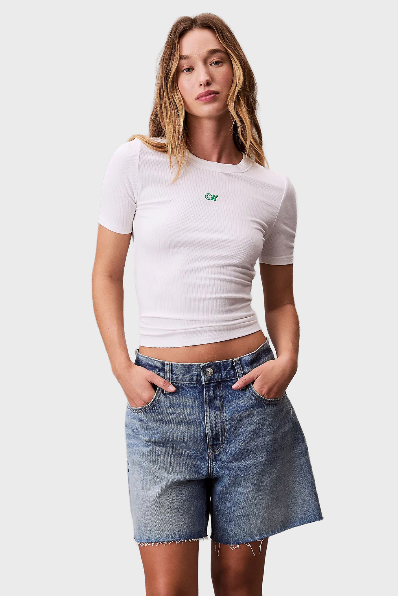 Женская белая футболка A-Modal Белый S Calvin Klein Jeans LV044C901G Женская белая футболка A-Modal Белый S Calvin Klein Jeans LV044C901G