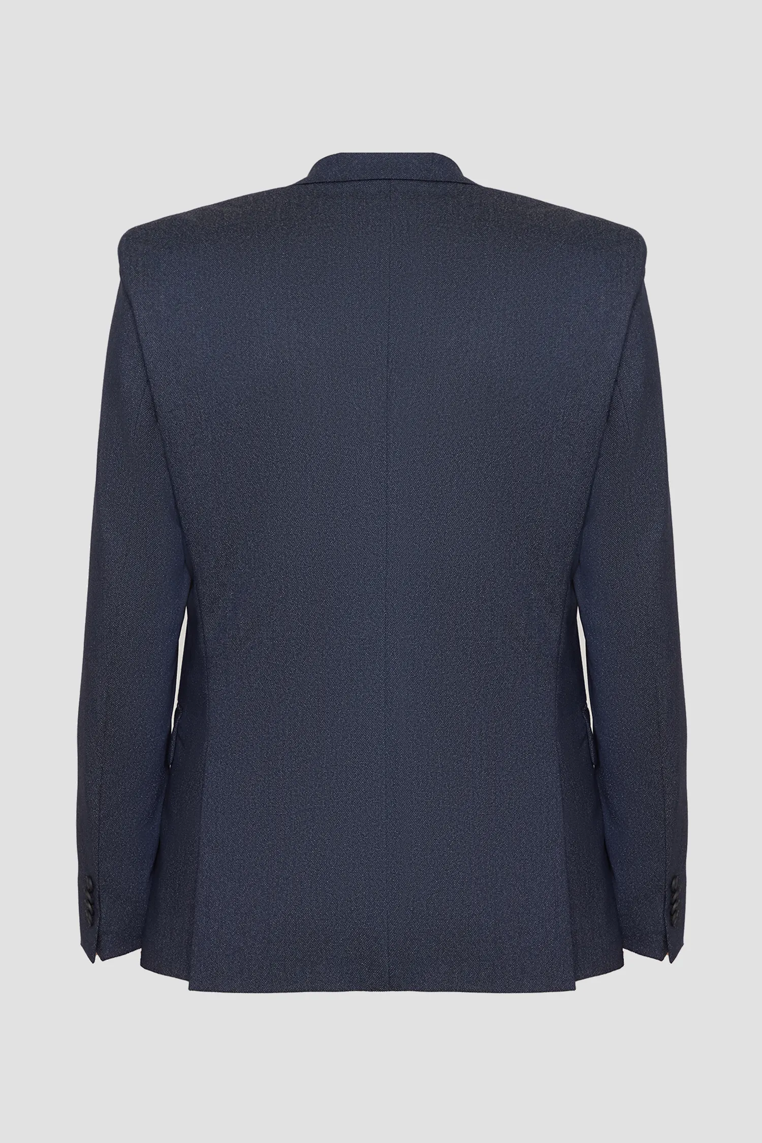 Чоловічий темно-синій вовняний костюм (піджак, брюки) 4
