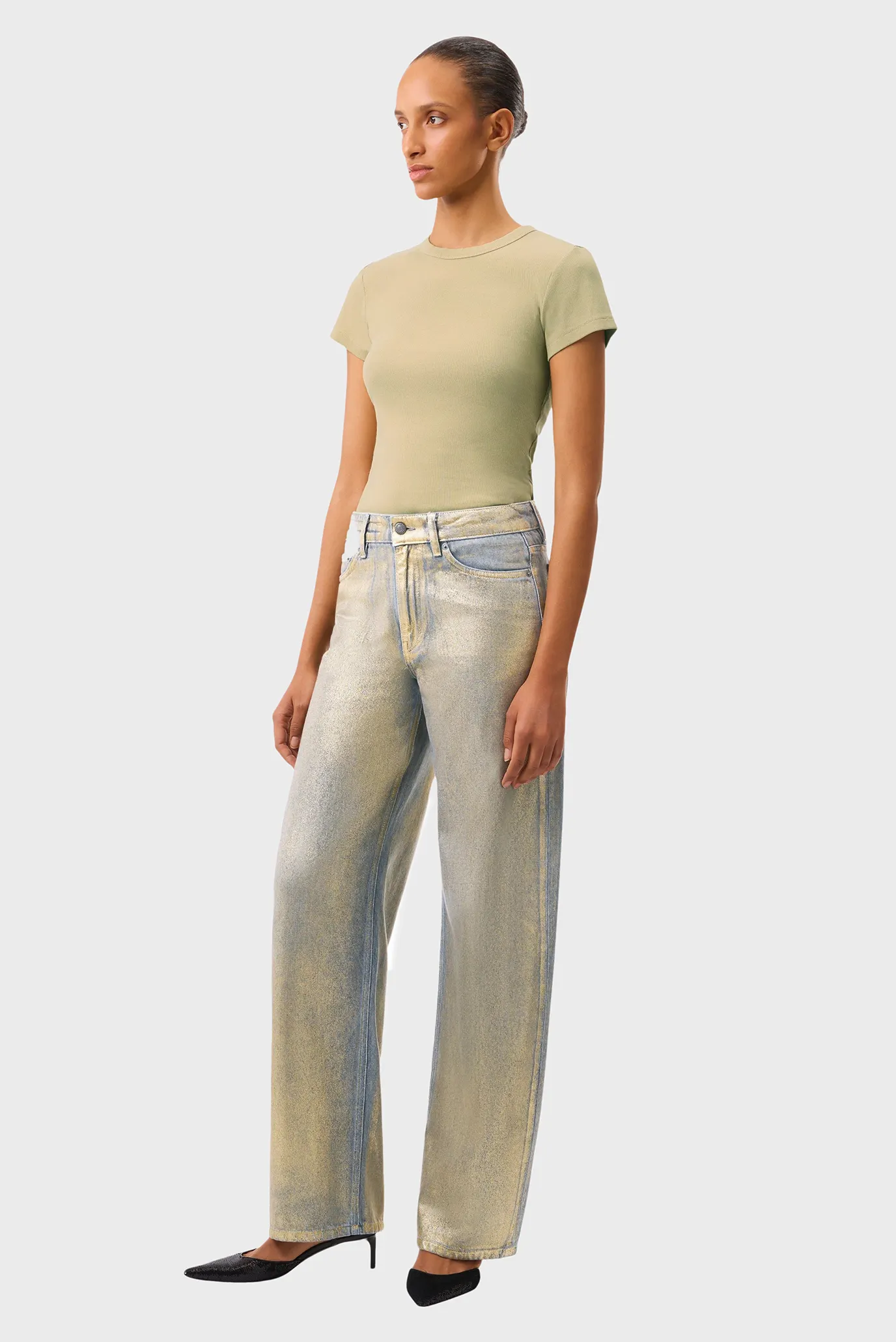 Жіночі золотисті джинси MEDLEY 3