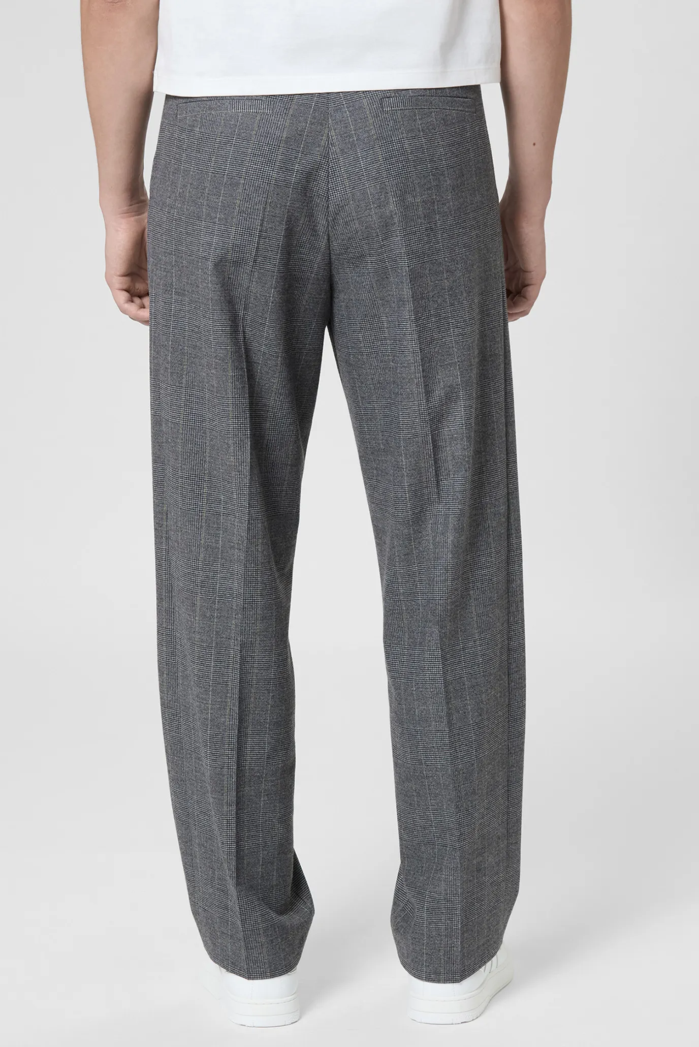 Чоловічі сірі картаті брюки 3