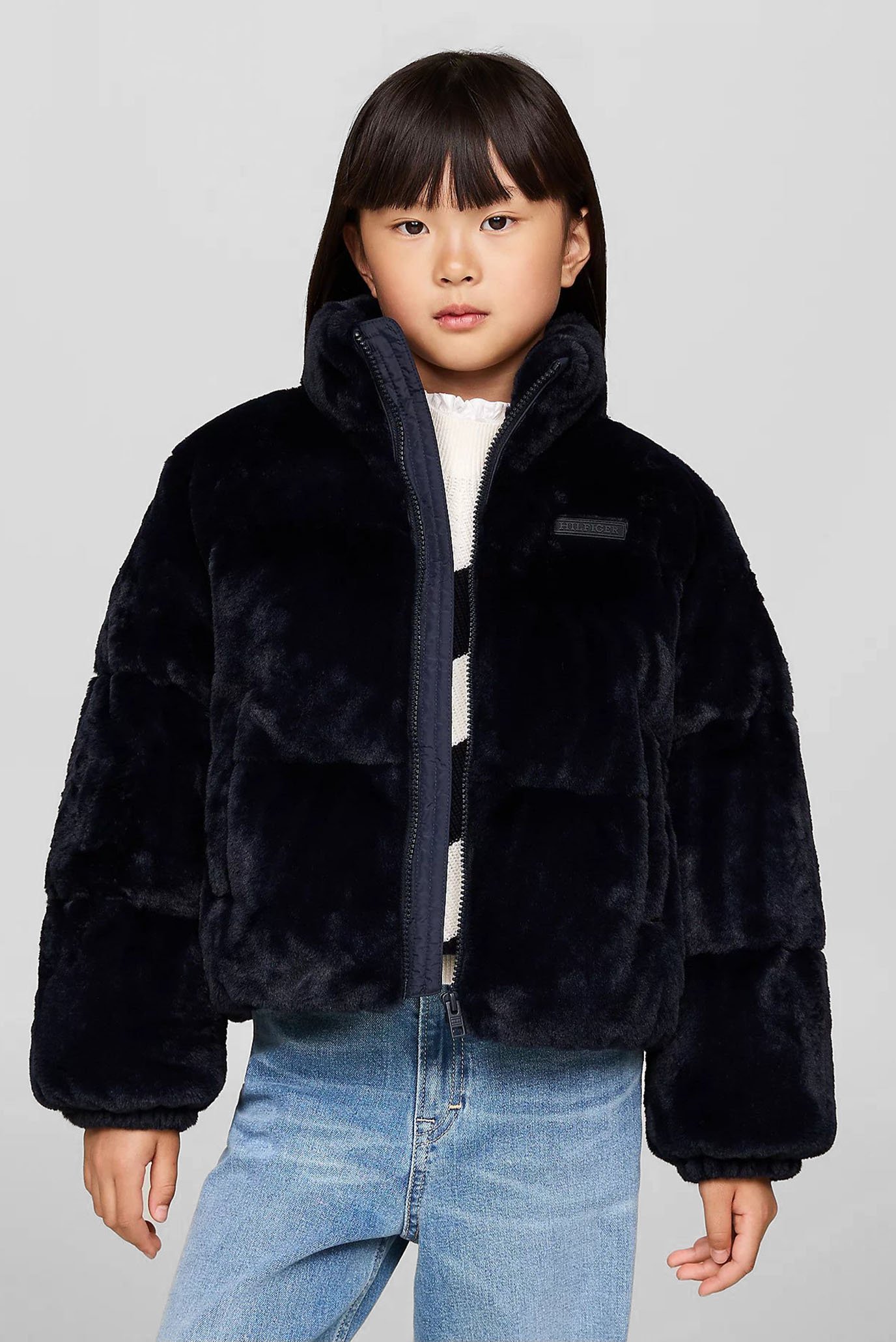 Дитяча темно-синя куртка NEW YORK FUR JACKET 1