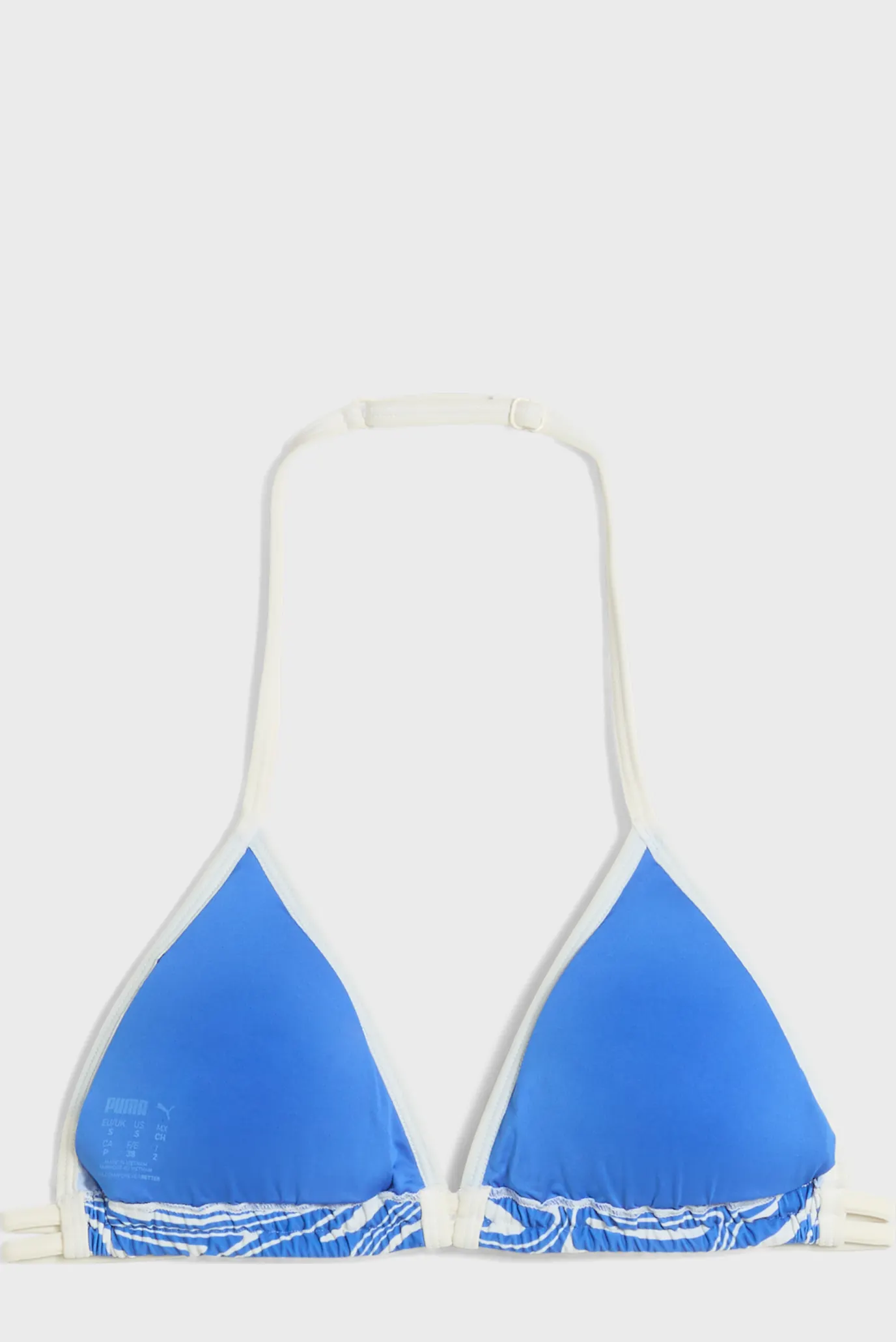 Женский голубой лиф от купальника с узором Triangle Top Women 2