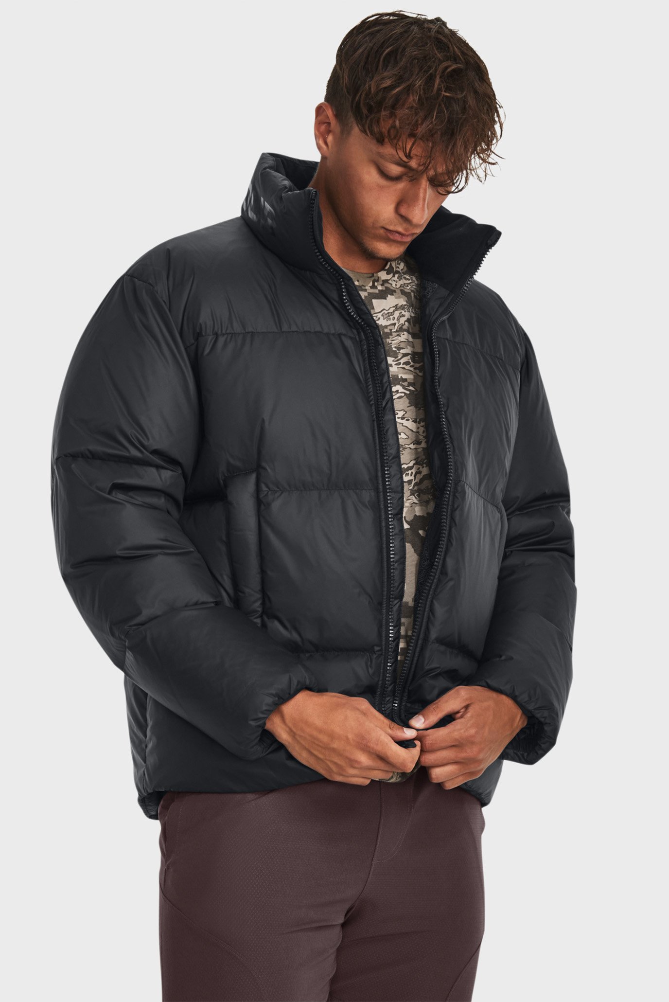 Мужской черный пуховик UA CGI DOWN PUFFER JKT 1