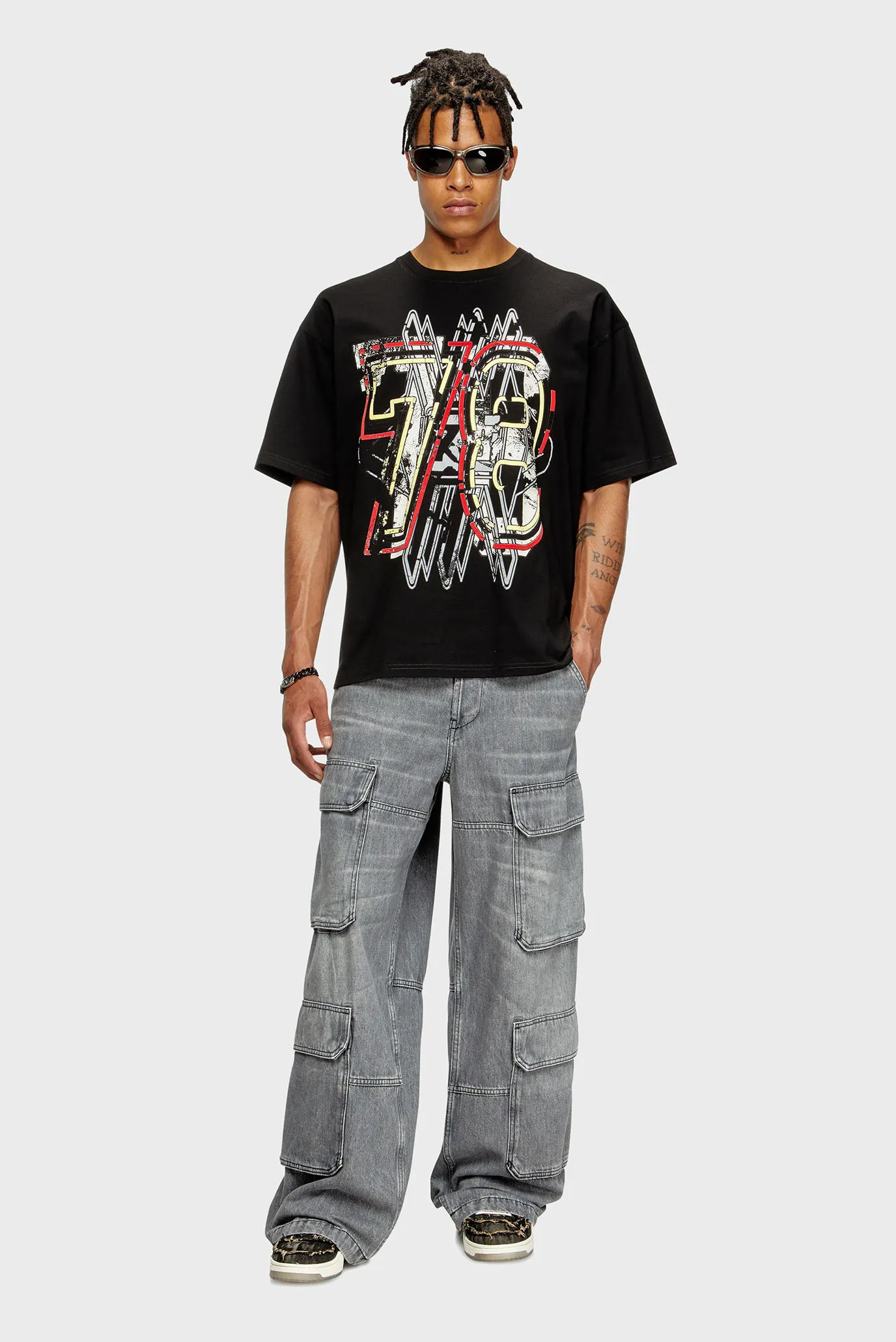 Чоловіча чорна футболка T-BOXT-T8 2