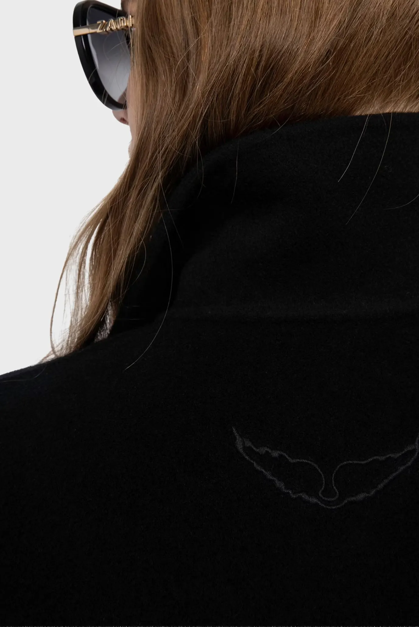 Жіноче чорне вовняне пальто Micro 5