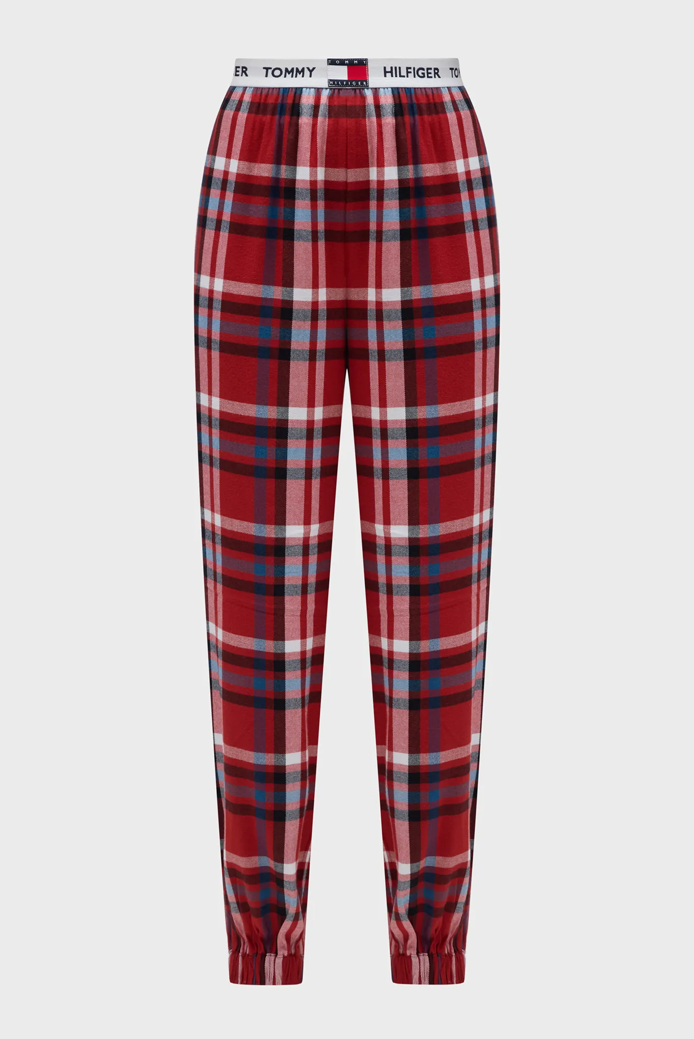 Женские красные брюки в клетку FLANNEL CUFFED PANT 5