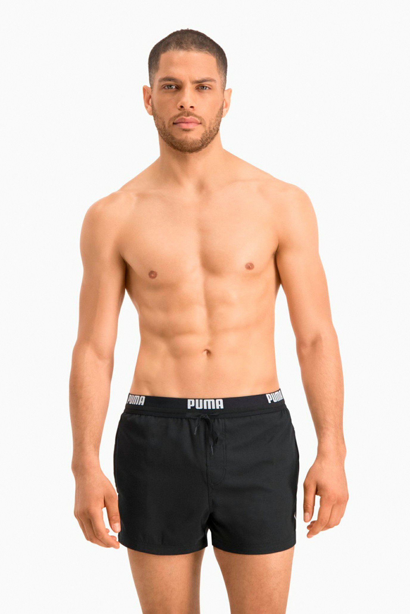 Чоловічі чорні плавальні шорти PUMA Swim Men Logo Short Length Swim Shorts 1