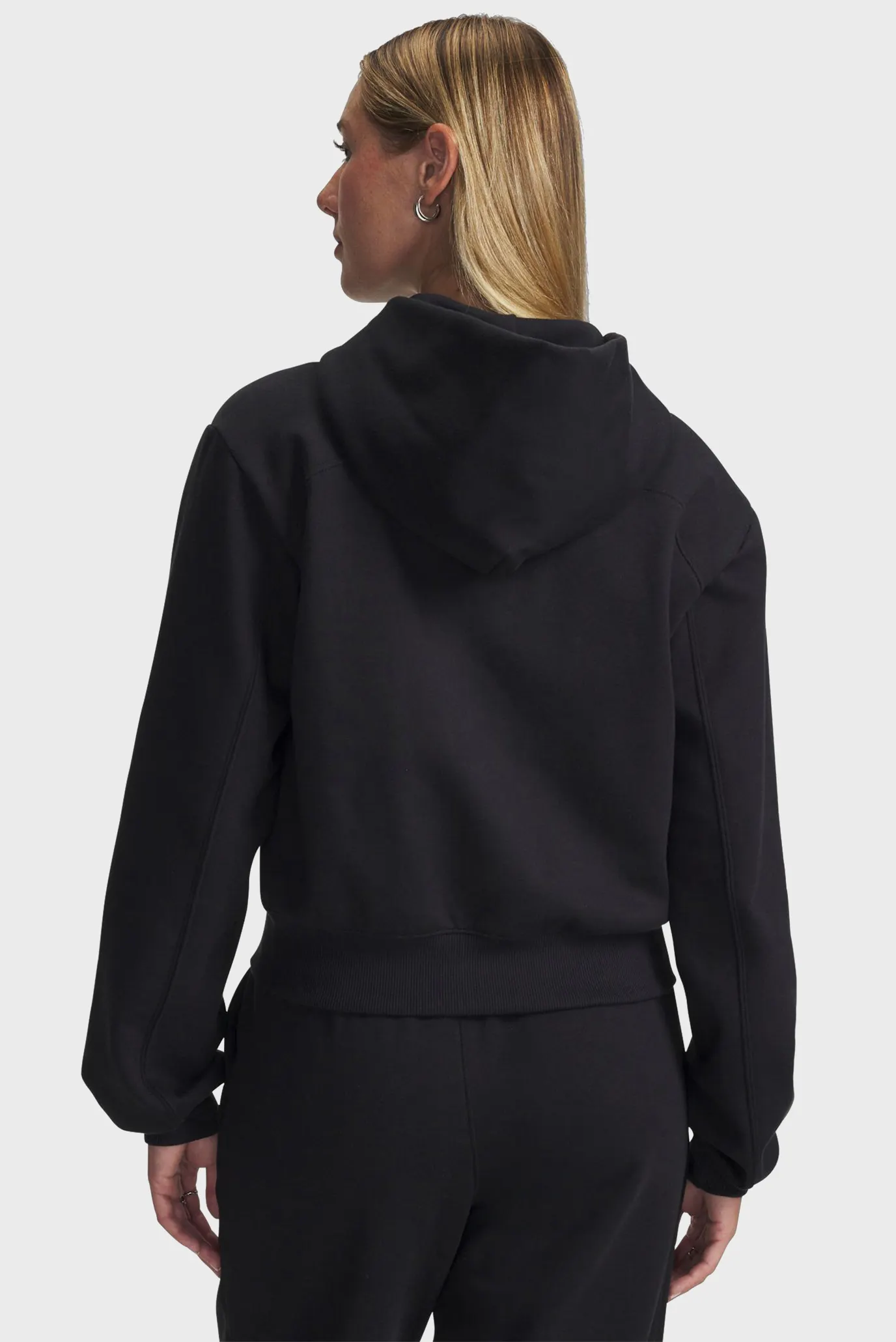 Женское черное худи UA Icon Vida Flc Hoodie 2