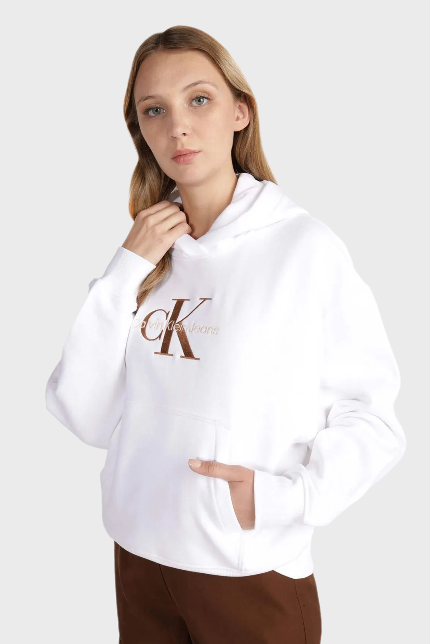 Жіноче біле худі PREMIUM MONOLOGO HOODIE 1