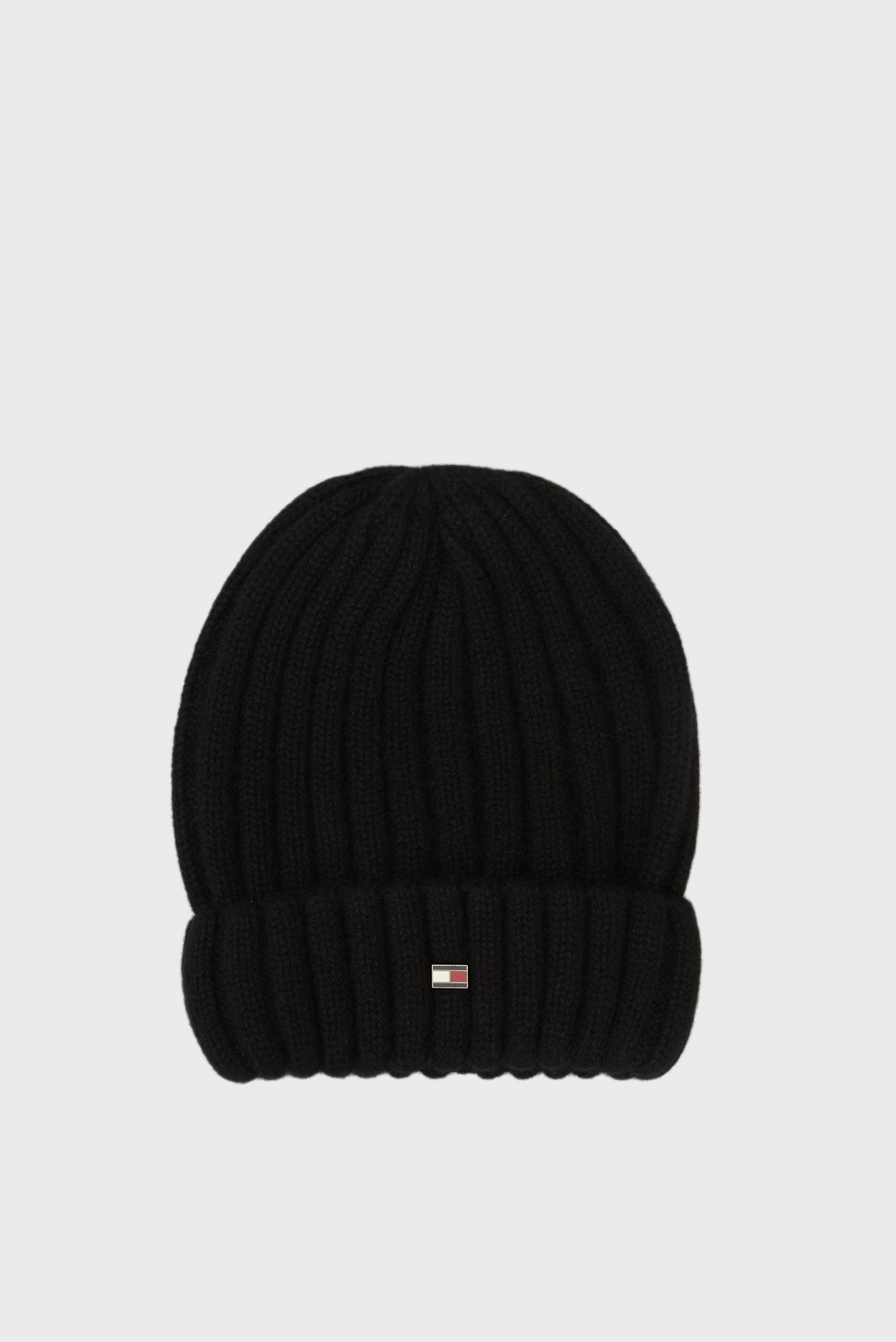 Мужская черная кашемировая шапка TH DC CASHMERE BEANIE 1