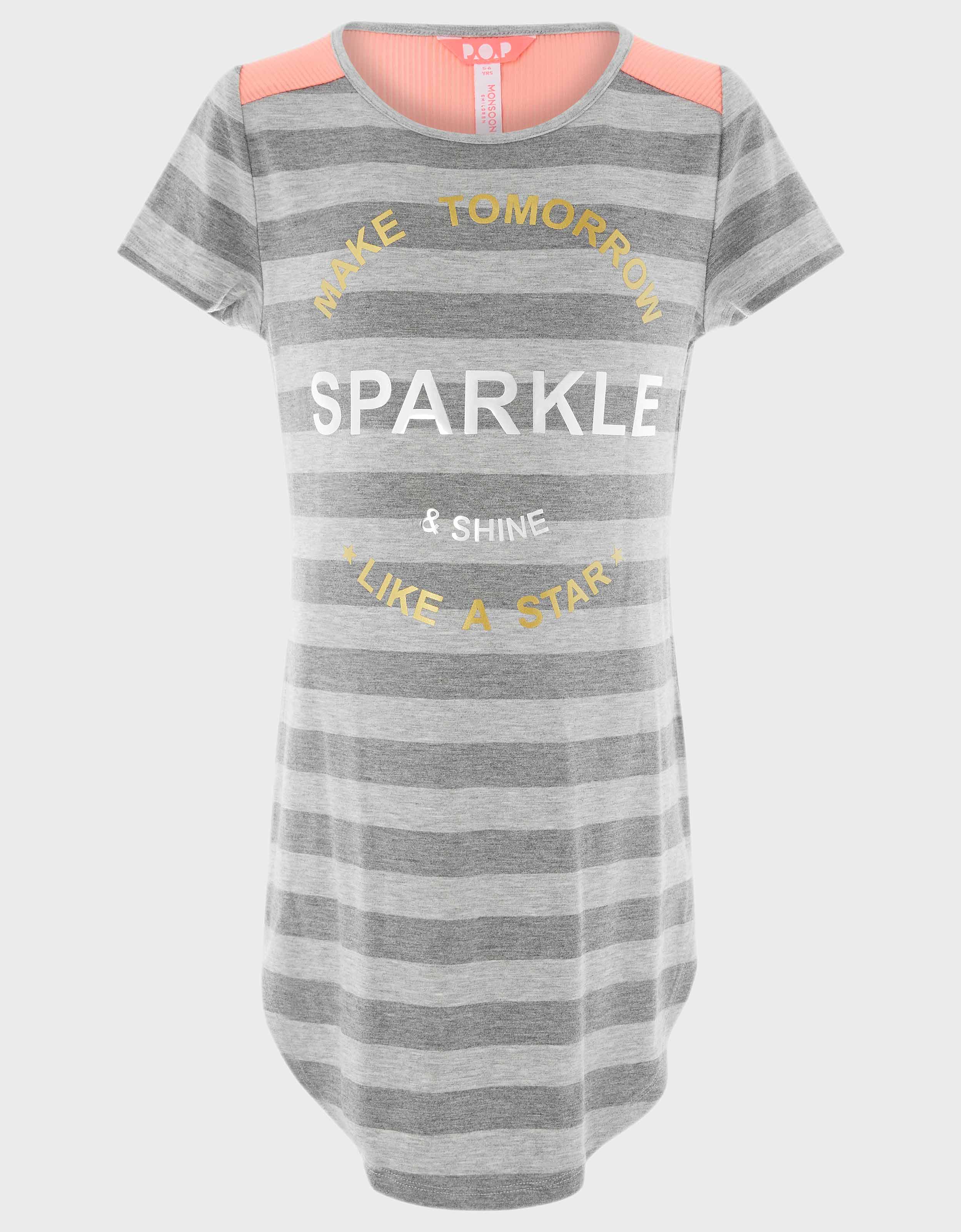 Детское платье Sparkle Stripe Tee 1