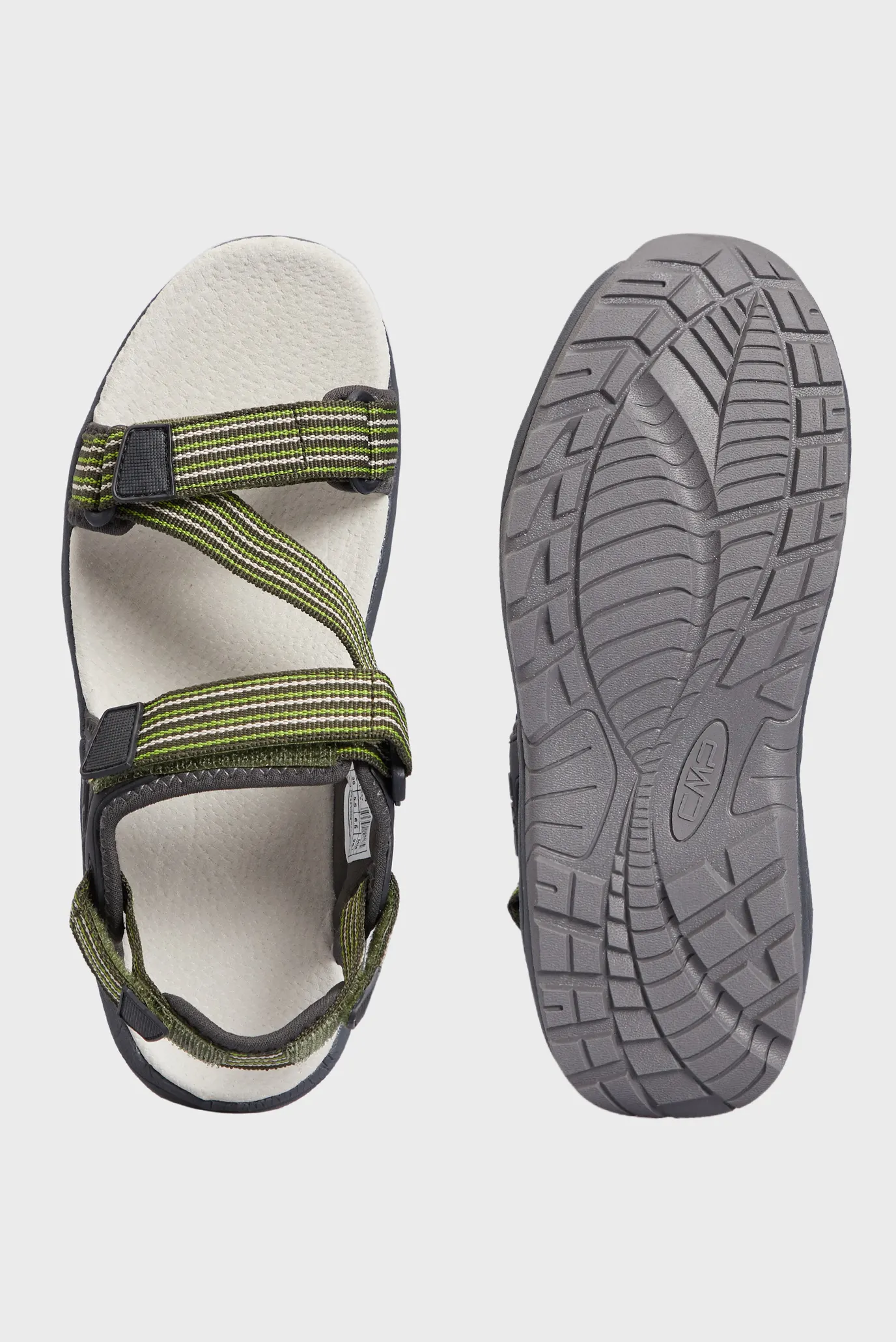 Чоловічі зелені сандалі у смужку 5