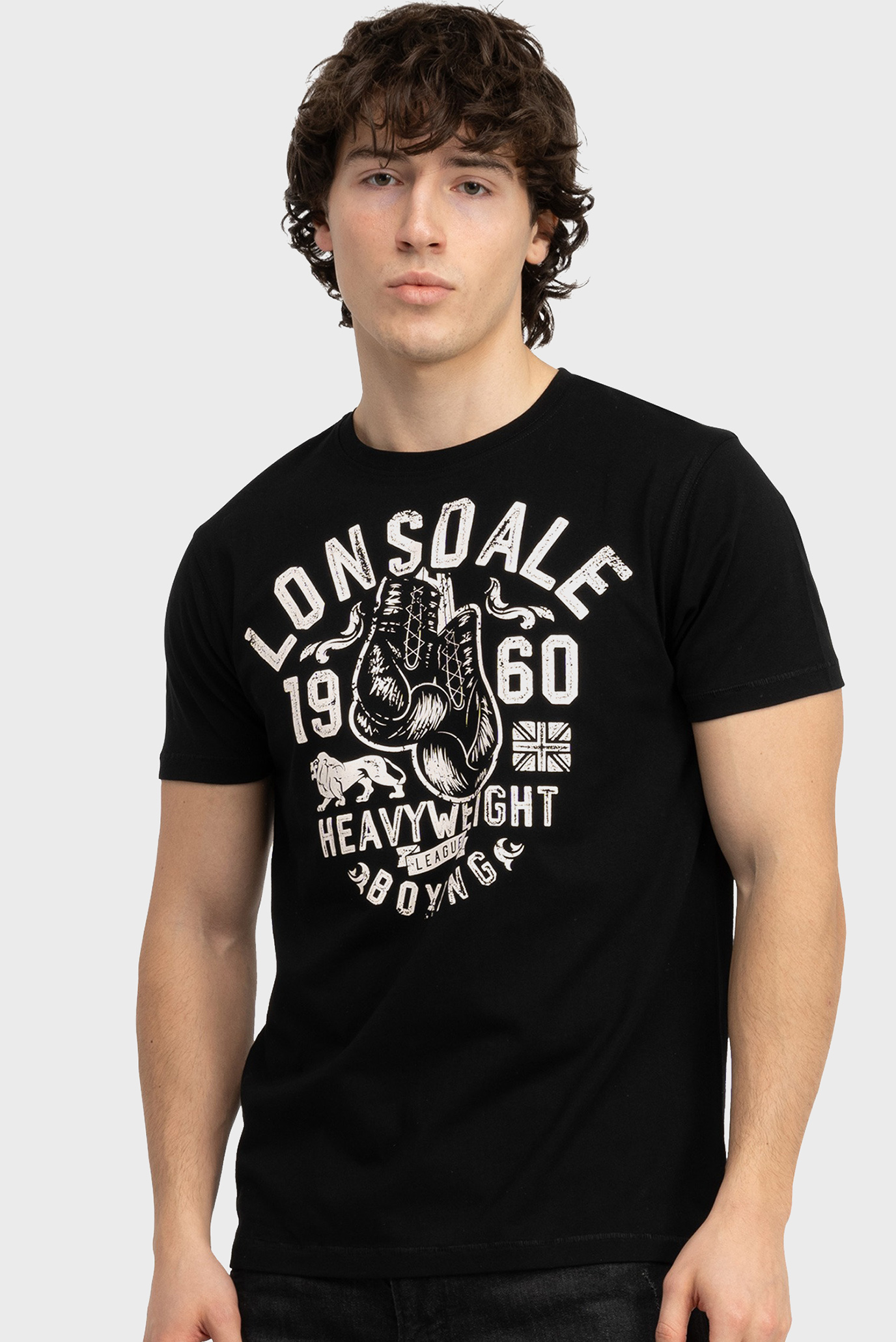 Мужская черная футболка MINVER Черный L Lonsdale 117662 Мужская черная футболка MINVER Черный L Lonsdale 117662