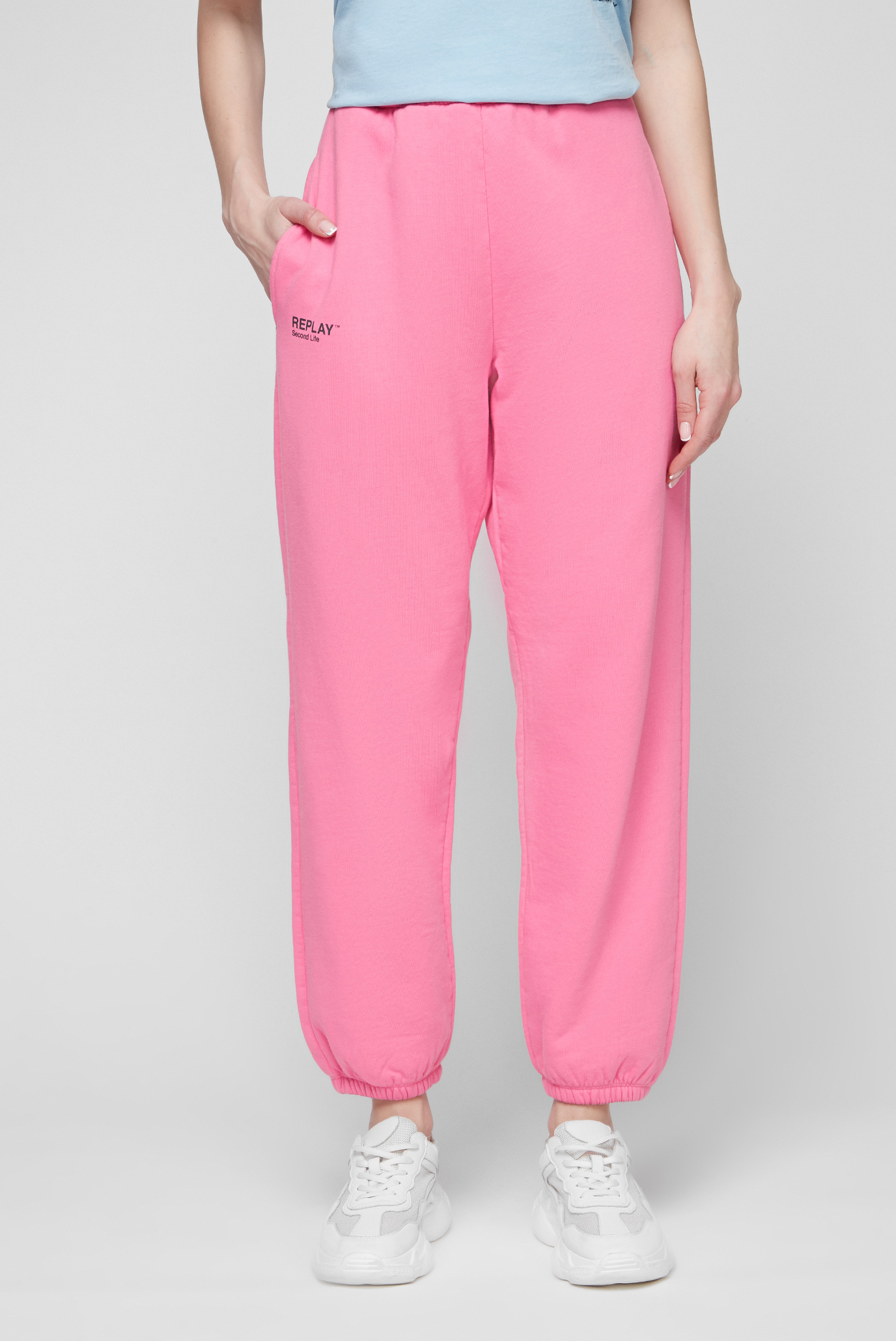 Жіночі рожеві спортивні штани 1