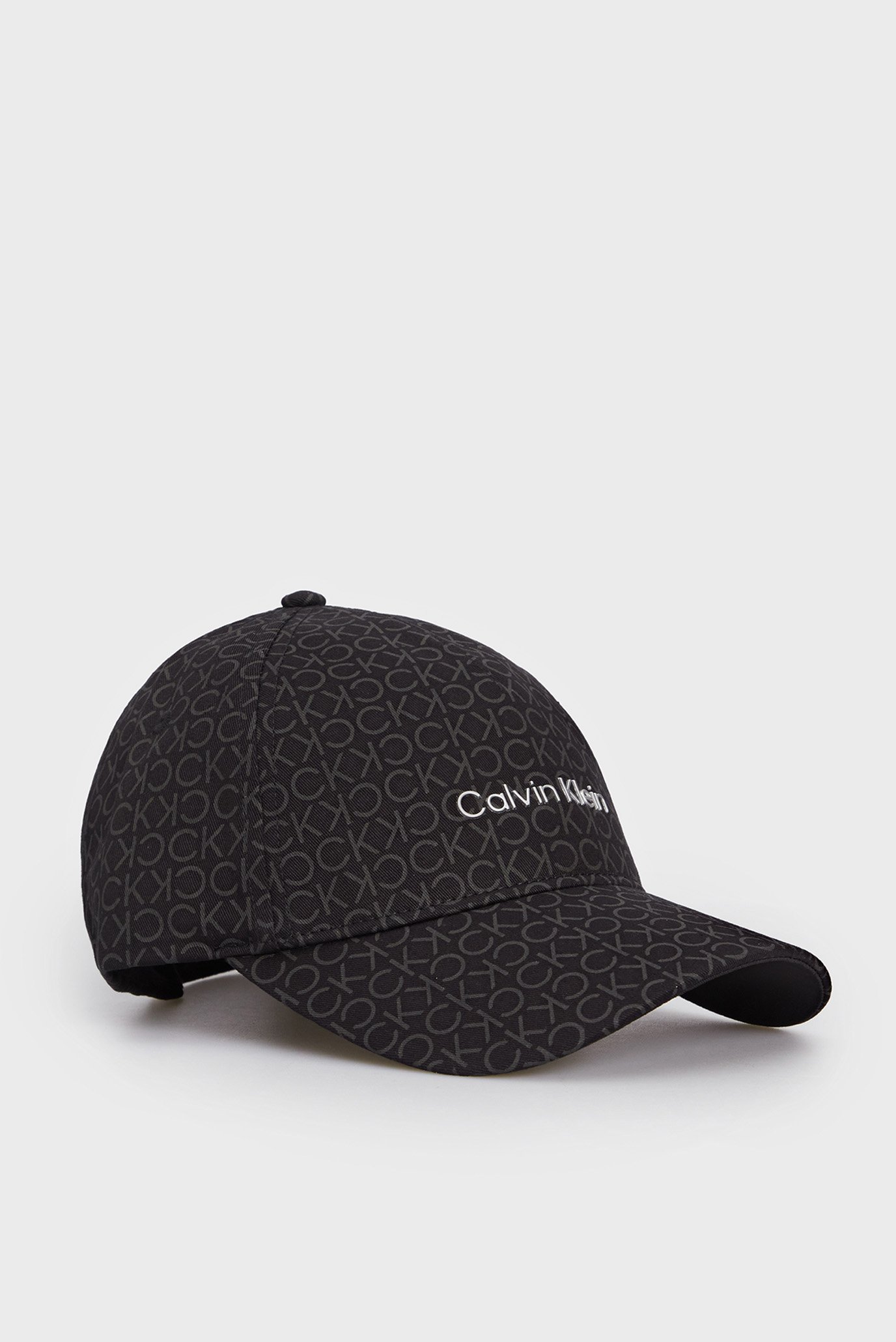 Жіноча чорна кепка з візерунком CK MONOGRAM CAP 1