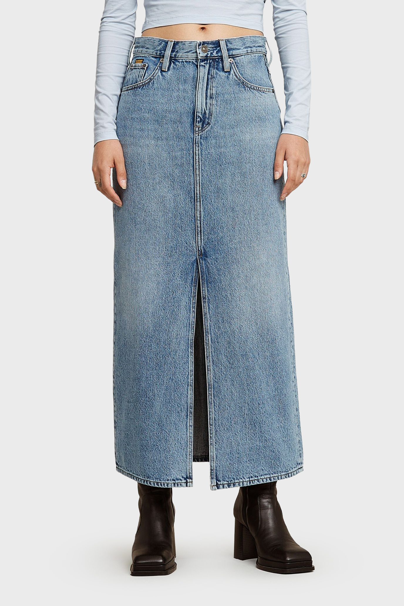 Женская голубая джинсовая юбка Viktoria Голубой 26 G-Star RAW D24385,D788 Женская голубая джинсовая юбка Viktoria Голубой 26 G-Star RAW D24385,D788