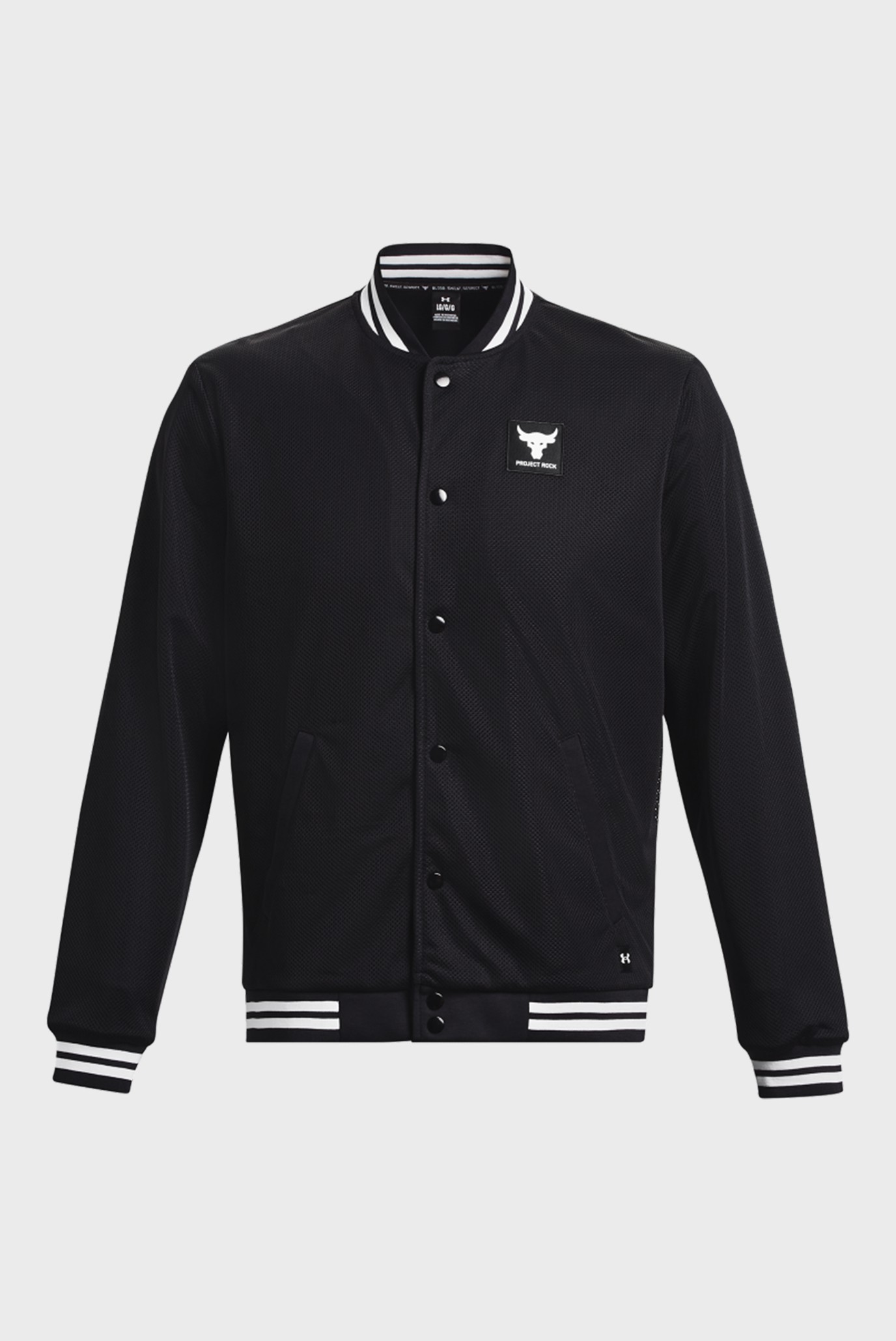 Мужской черный бомбер Pjt Rock Mesh Varsity Jacket Under