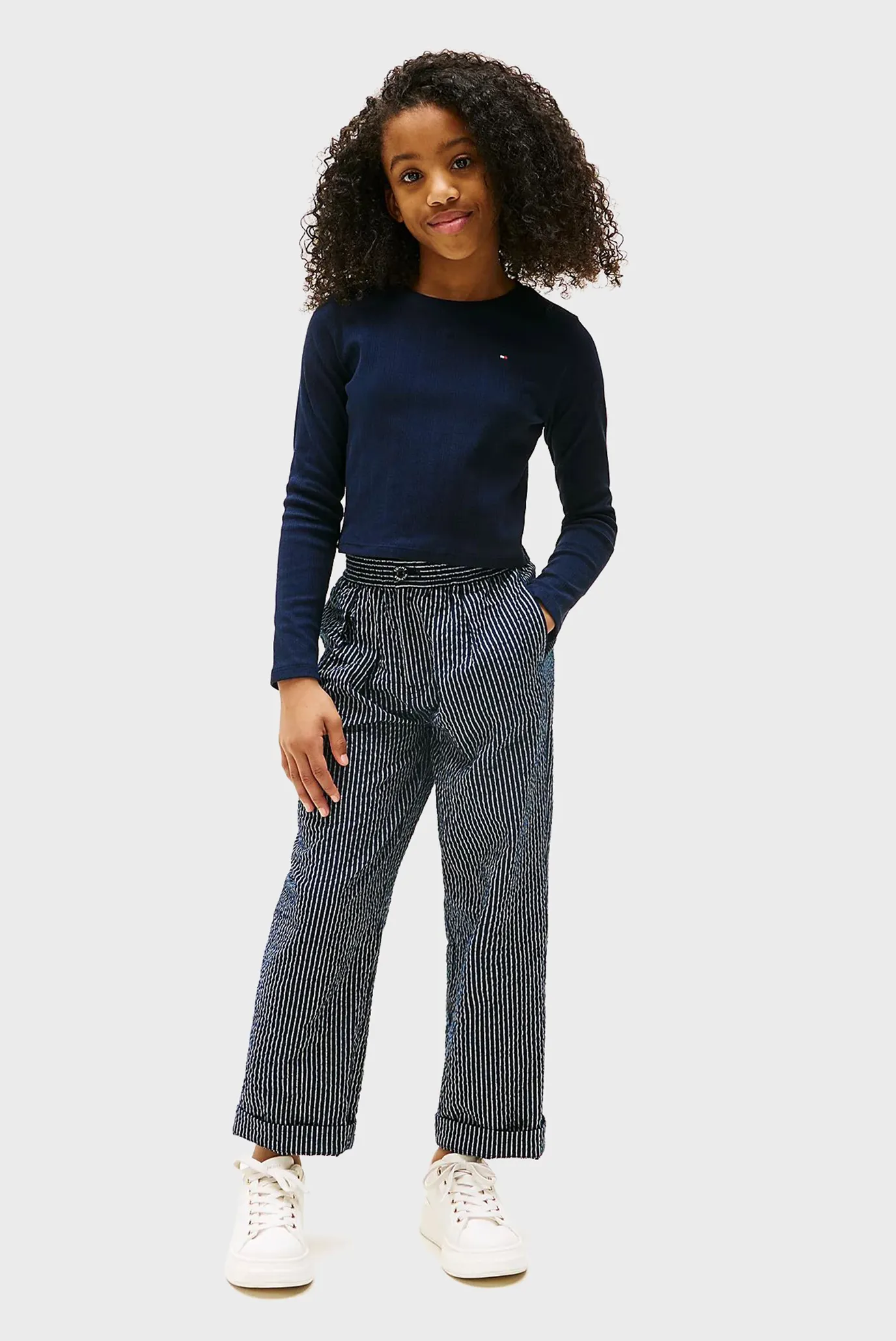 Дитячий темно-синій джемпер POINTELLE 2