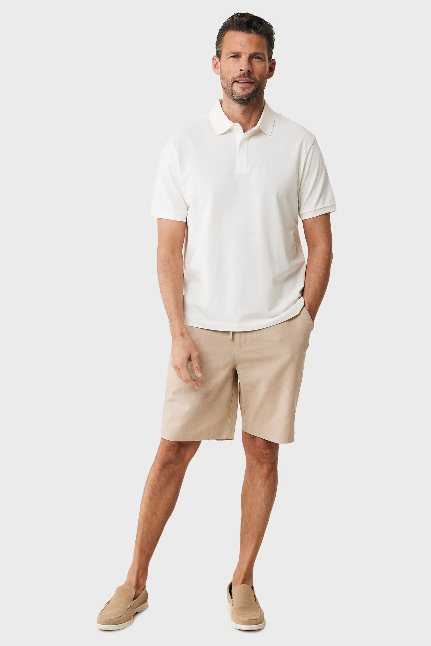 Чоловіче біле поло PETER 2