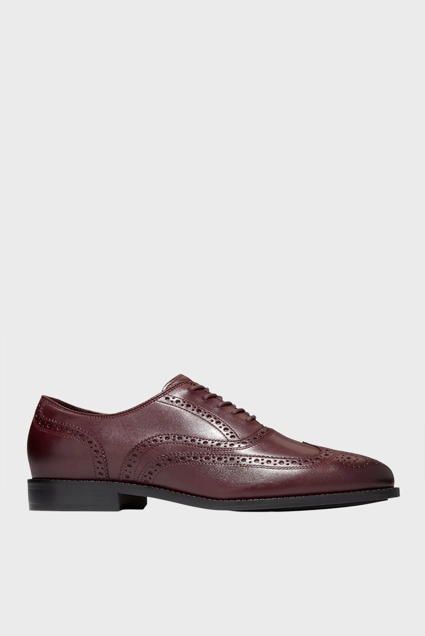 Чоловічі бордові шкіряні броги Broadway Wingtip Oxford 1