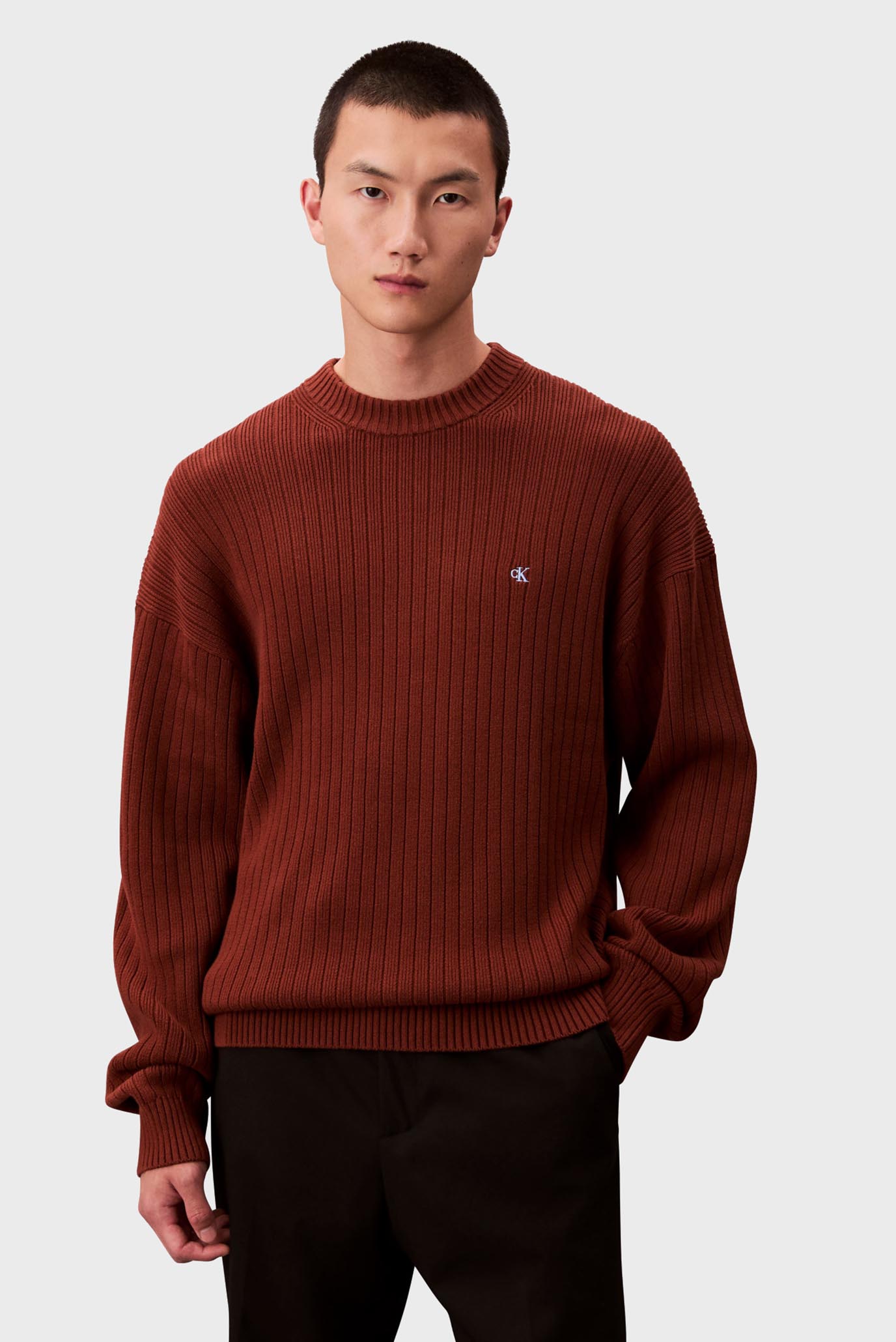 Мужской коричневый джемпер VERTICAL TEXTURE Коричневый L Calvin Klein Jeans LV04RD314G Мужской коричневый джемпер VERTICAL TEXTURE Коричневый L Calvin Klein Jeans LV04RD314G