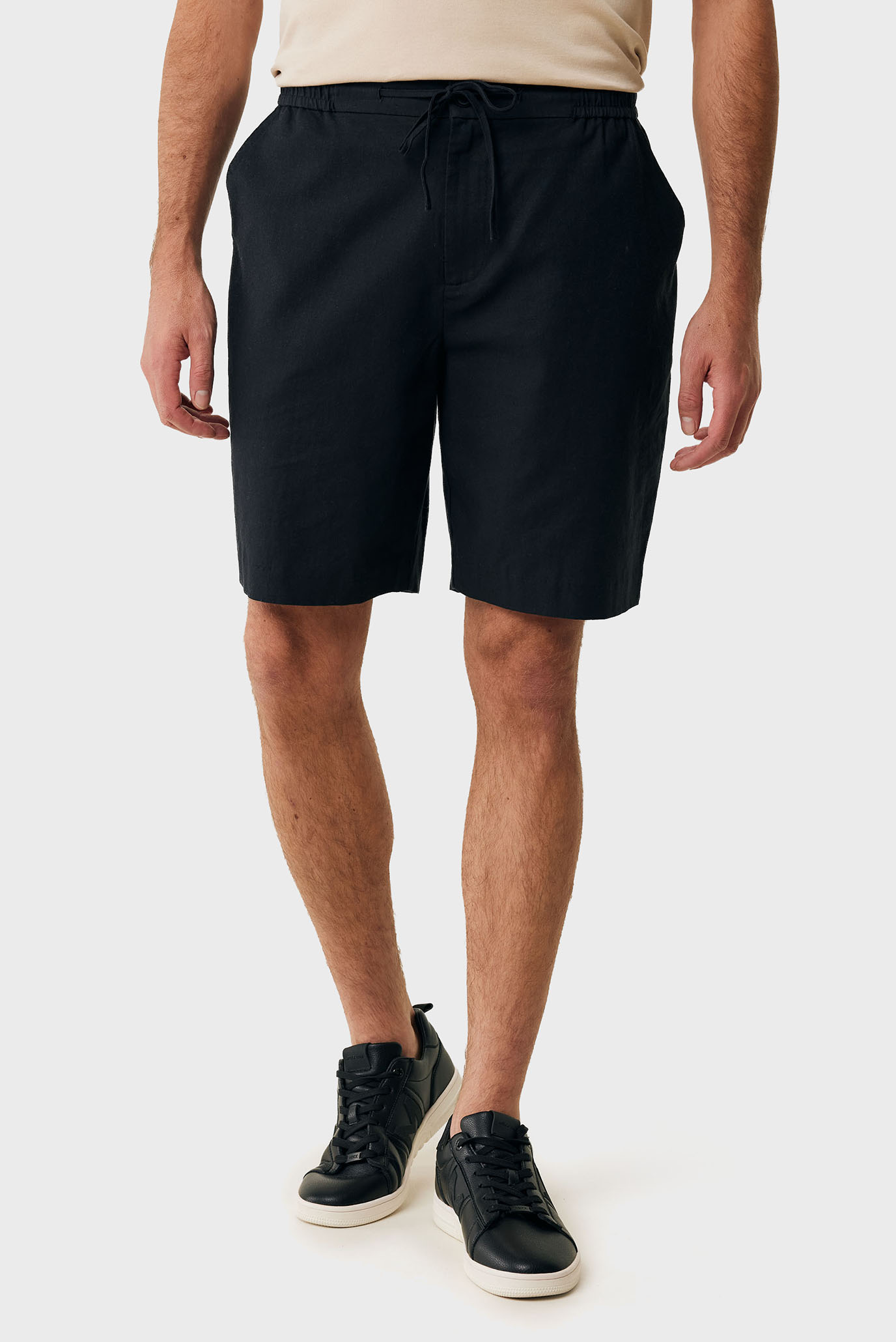 Мужские черные шорты DANIEL Basic linen shorts Черный XXL Mexx MF007300351M Мужские черные шорты DANIEL Basic linen shorts Черный XXL Mexx MF007300351M