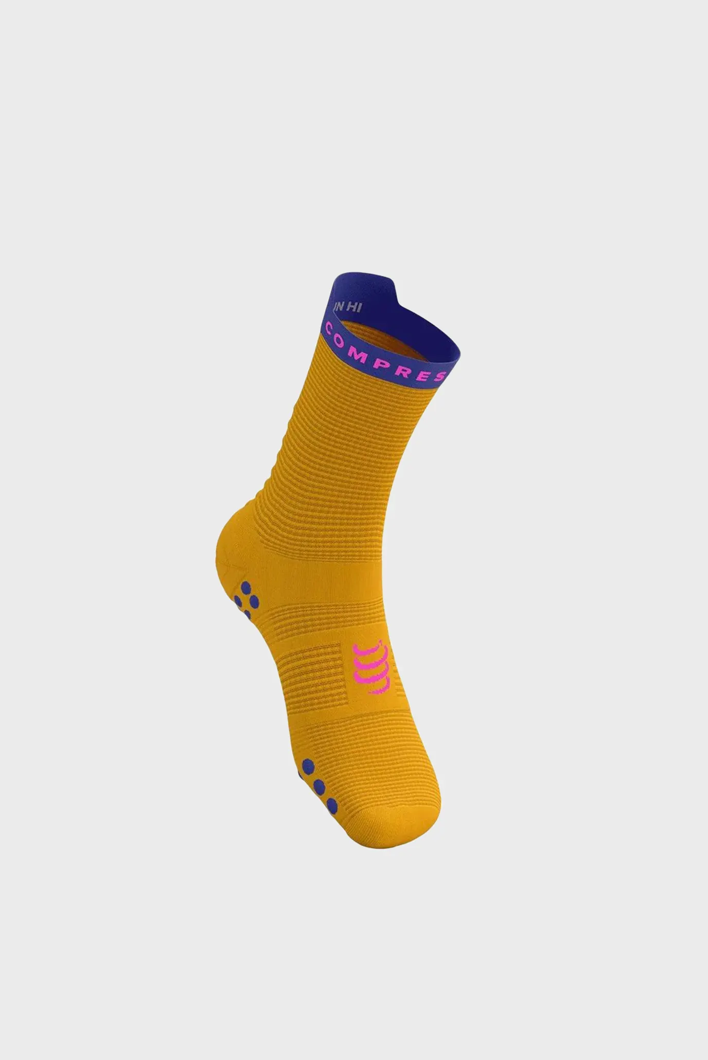 Желтые носки PRO RACING SOCKS V4.0 RUN HIGH 1