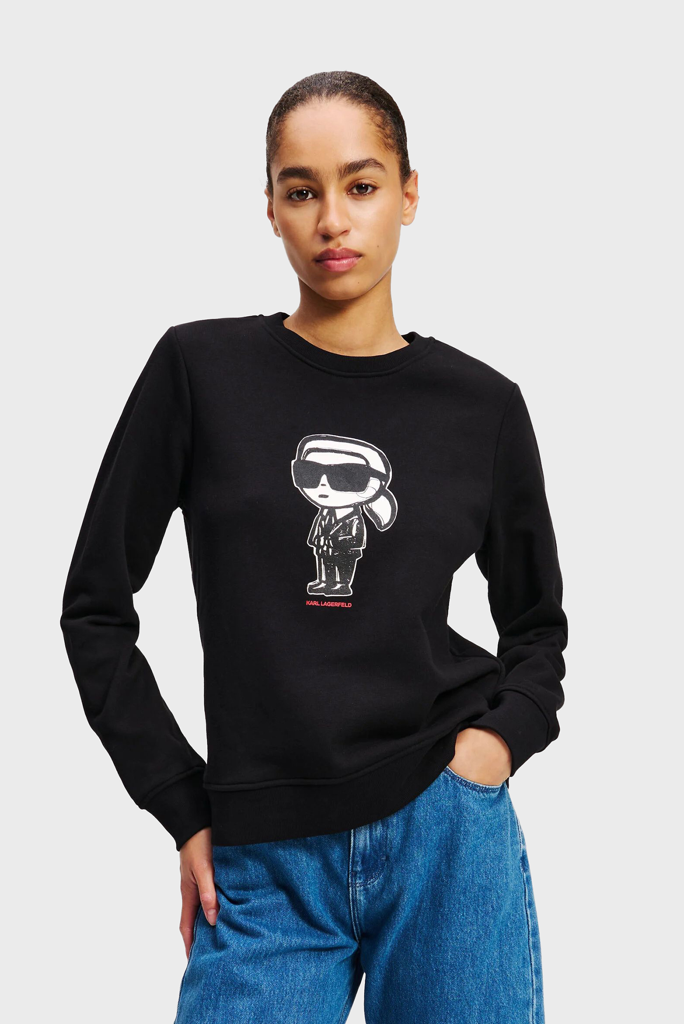 Женский черный свитшот IKON SKETCH KARL Черный M Karl Lagerfeld A2W20071 Женский черный свитшот IKON SKETCH KARL Черный M Karl Lagerfeld A2W20071