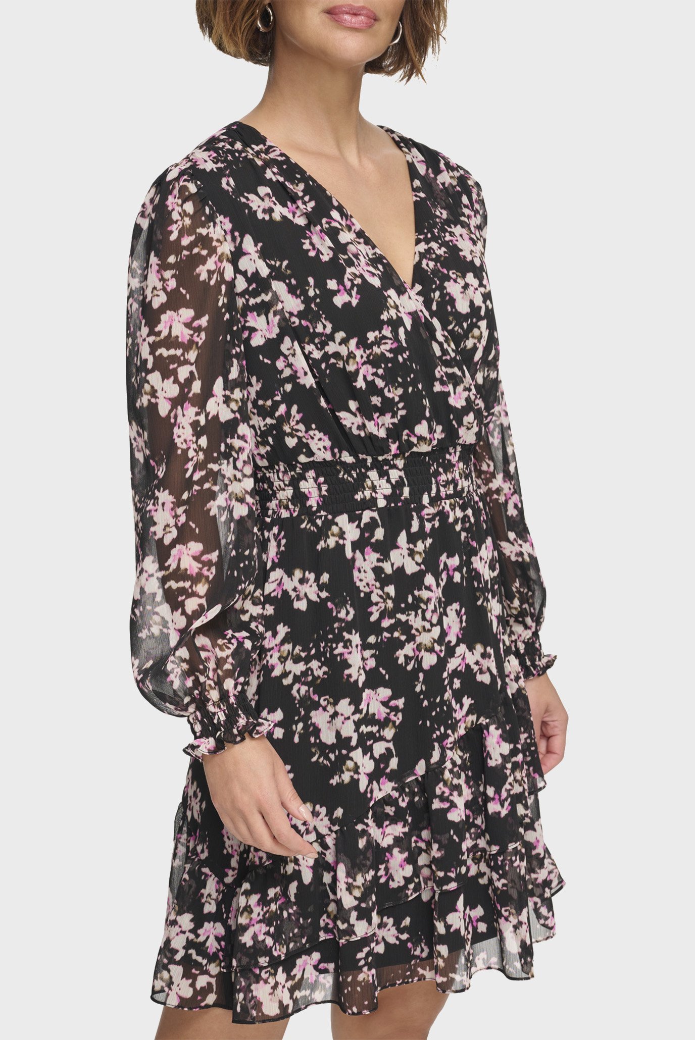 Женское черное платье с узором Черный 4 DKNY DD3J6469 Женское черное платье с узором Черный 4 DKNY DD3J6469