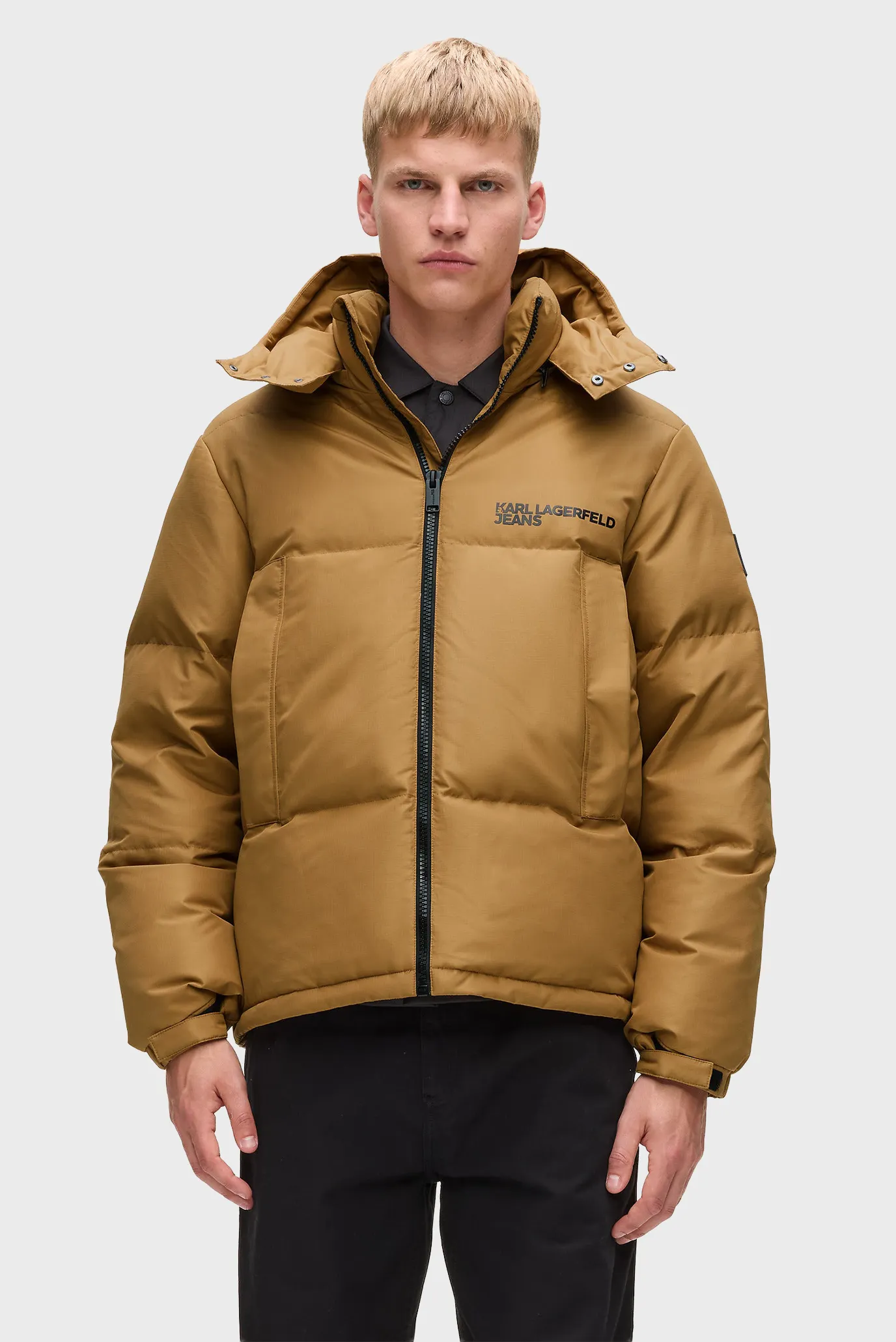 Чоловіча гірчична куртка puffer 1