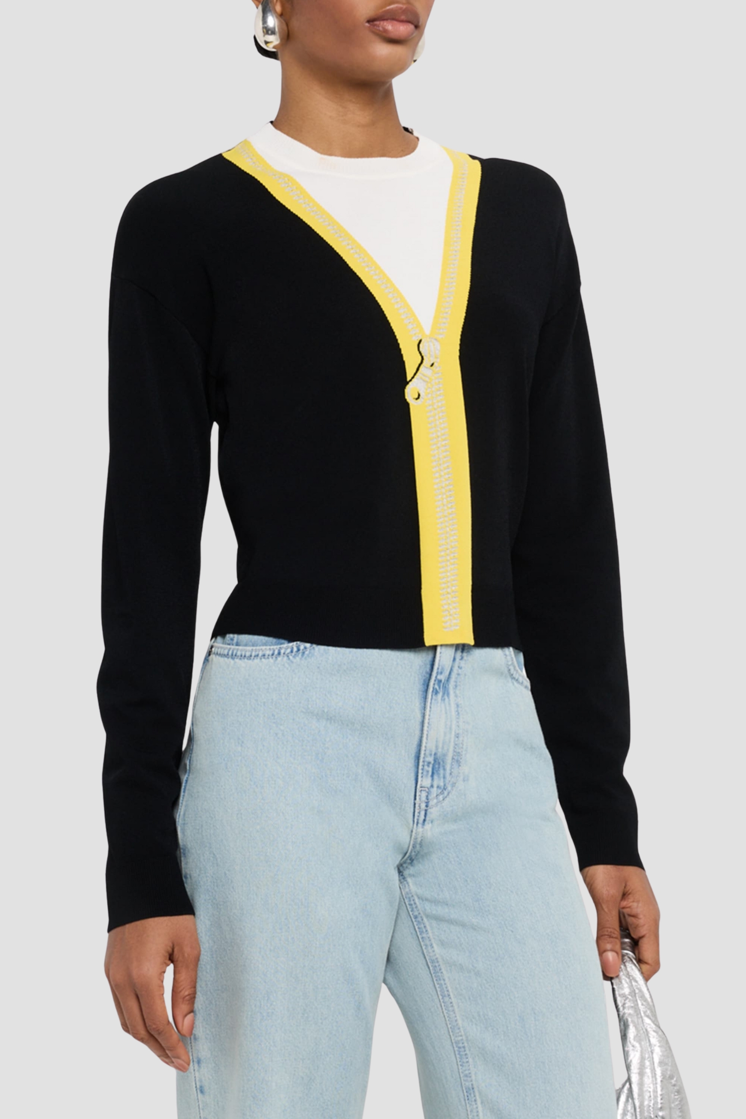 Женский черный джемпер Черный XS Moschino J0903.8201;2029 Женский черный джемпер Черный XS Moschino J0903.8201;2029