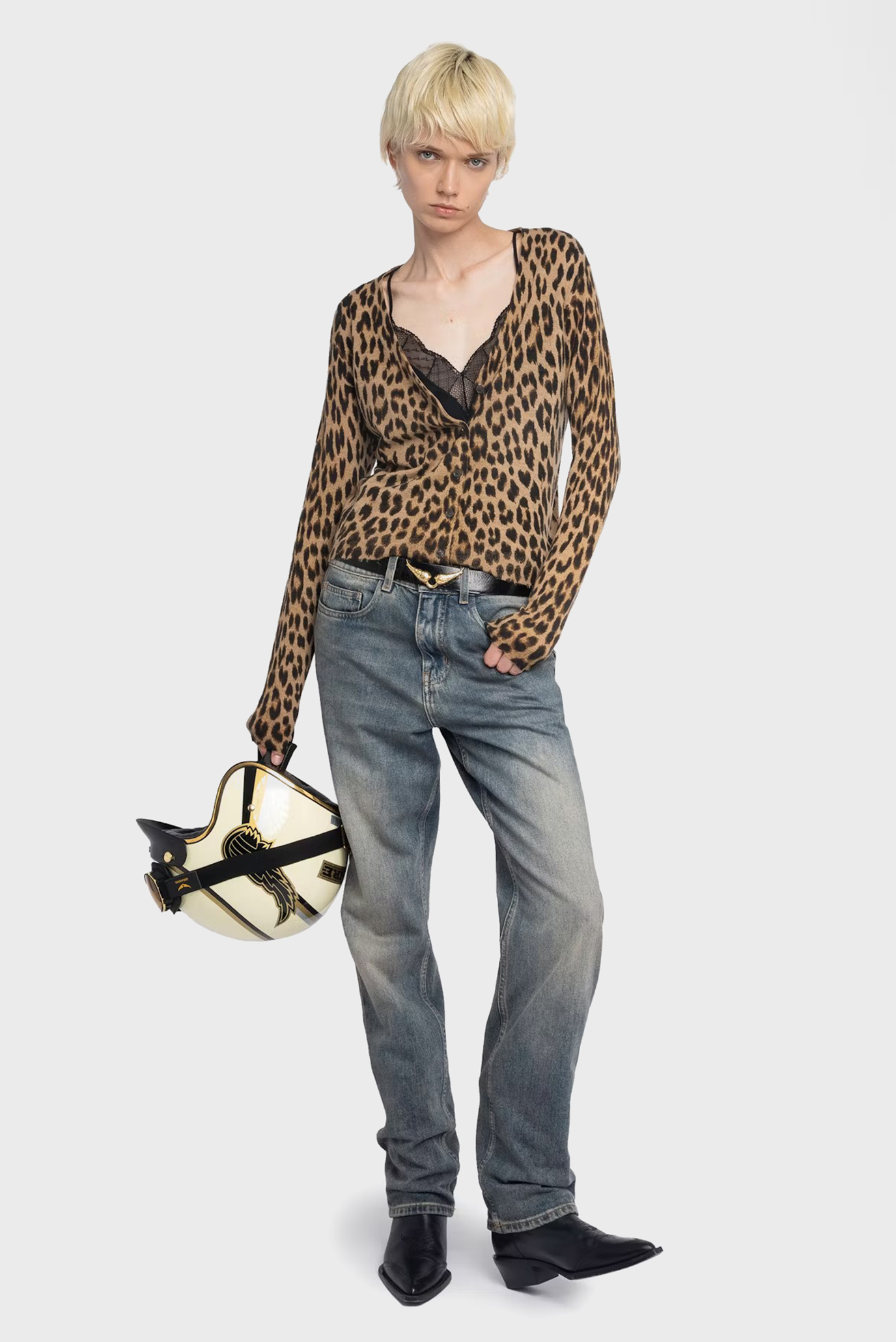 Женский бежевый кашемировый кардиган с узором Бежевый S ZADIG&VOLTAIRE KWCA01643_DAIM Женский бежевый кашемировый кардиган с узором Бежевый S ZADIG&VOLTAIRE KWCA01643_DAIM