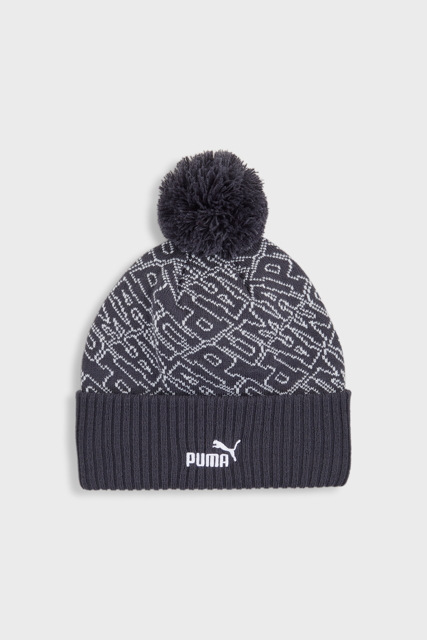 Серая шапка ESS Pom Beanie 1