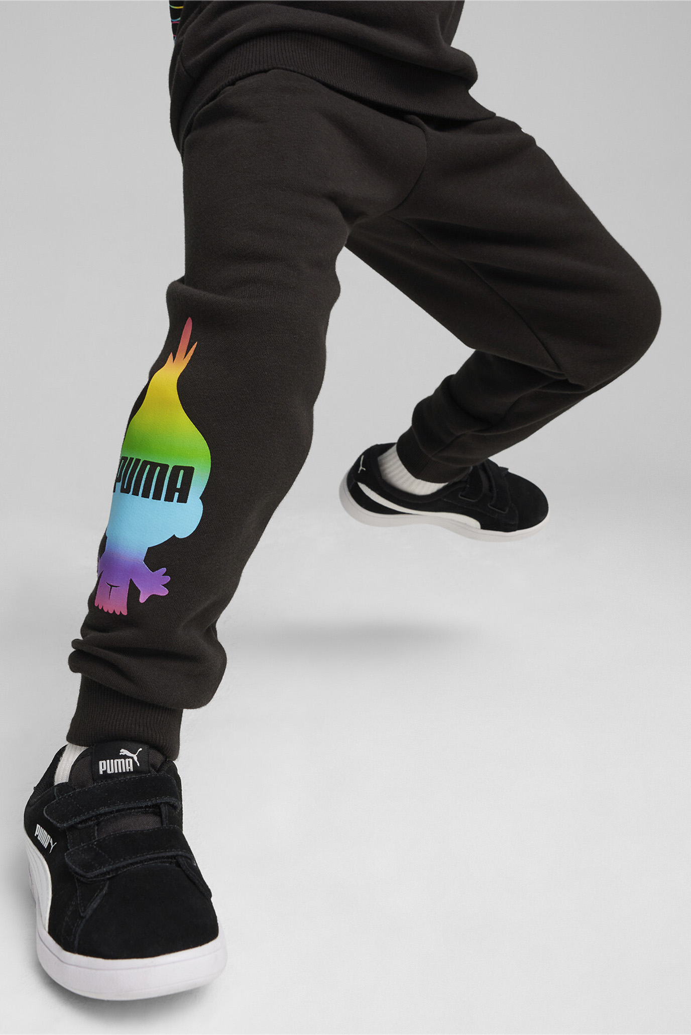 Детские черные спортивные брюки PUMA x TROLLS Kids' Sweatpants 1
