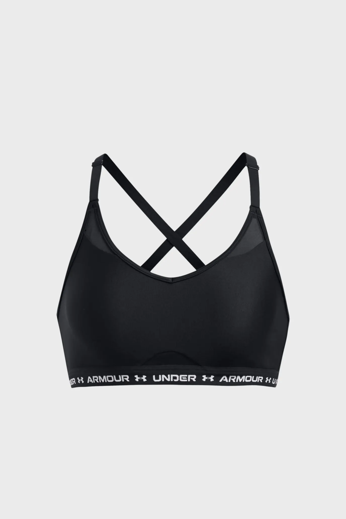 Женский черный топ UA Crossback Low Bra 6